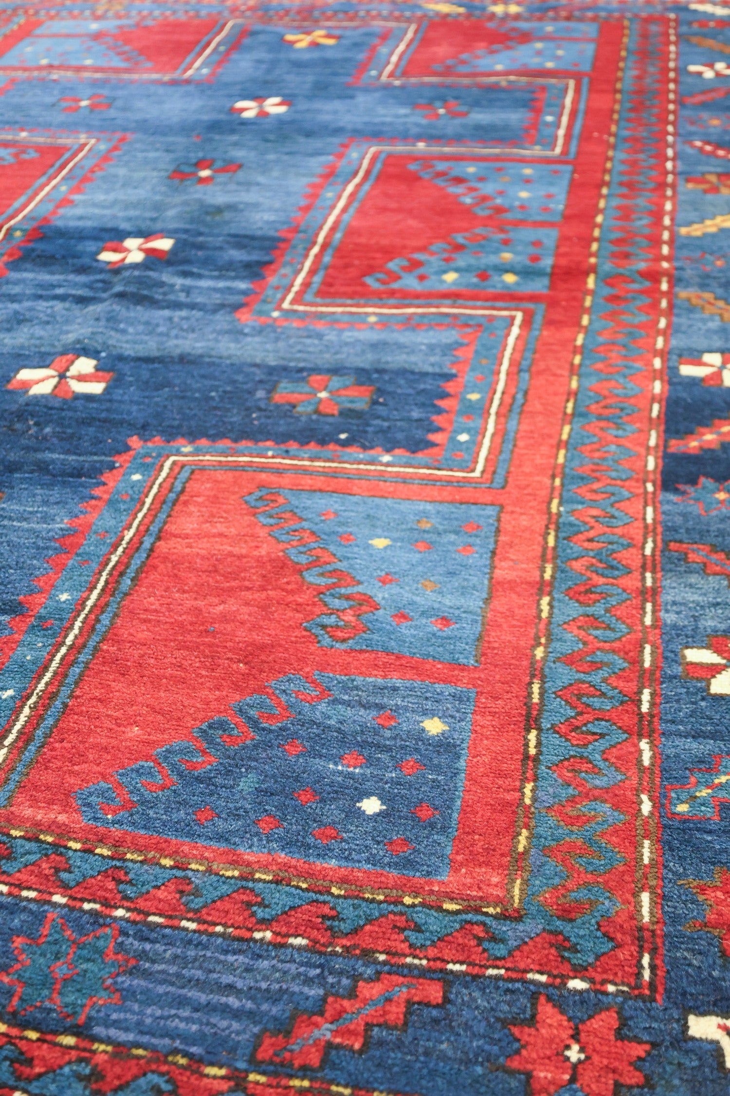 Antique Kazak Handwoven Tribal Rug, J75084