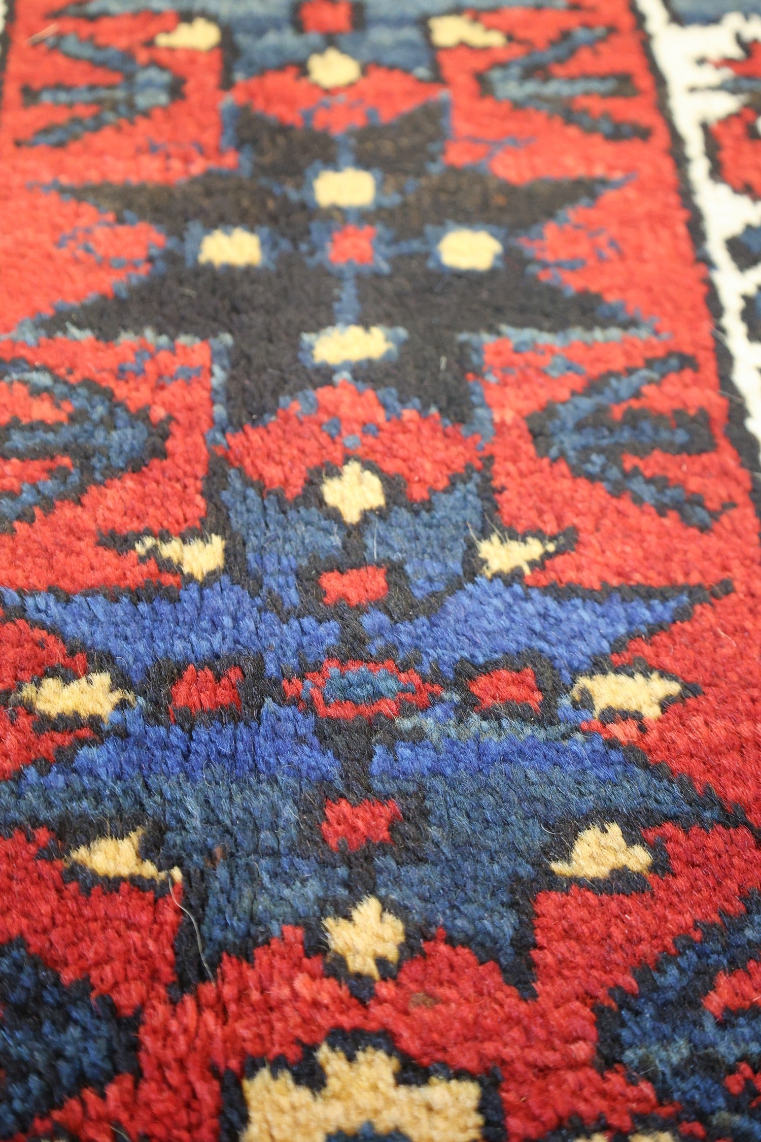 Antique Kazak Handwoven Tribal Rug, J75087