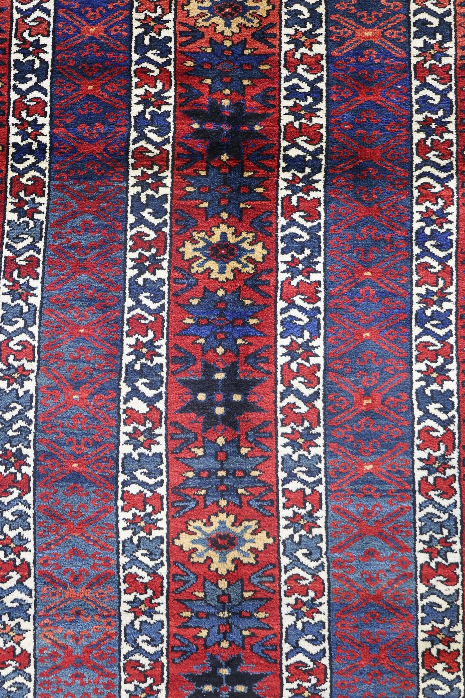 Antique Kazak Handwoven Tribal Rug, J75087