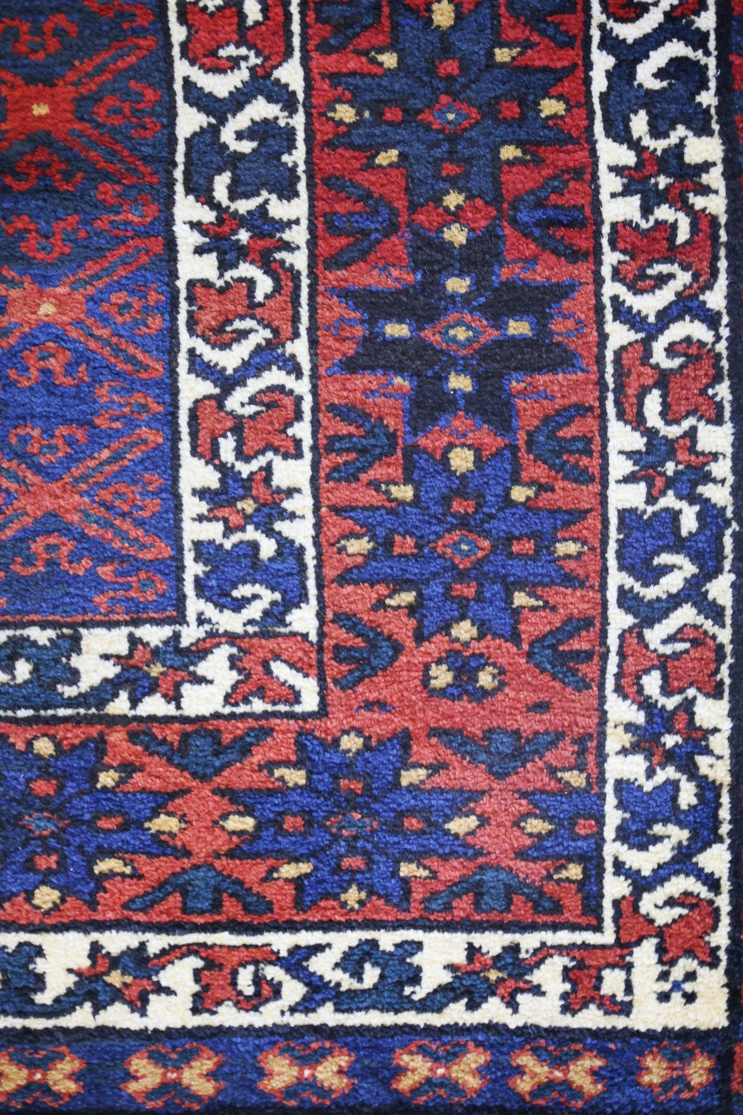 Antique Kazak Handwoven Tribal Rug, J75087