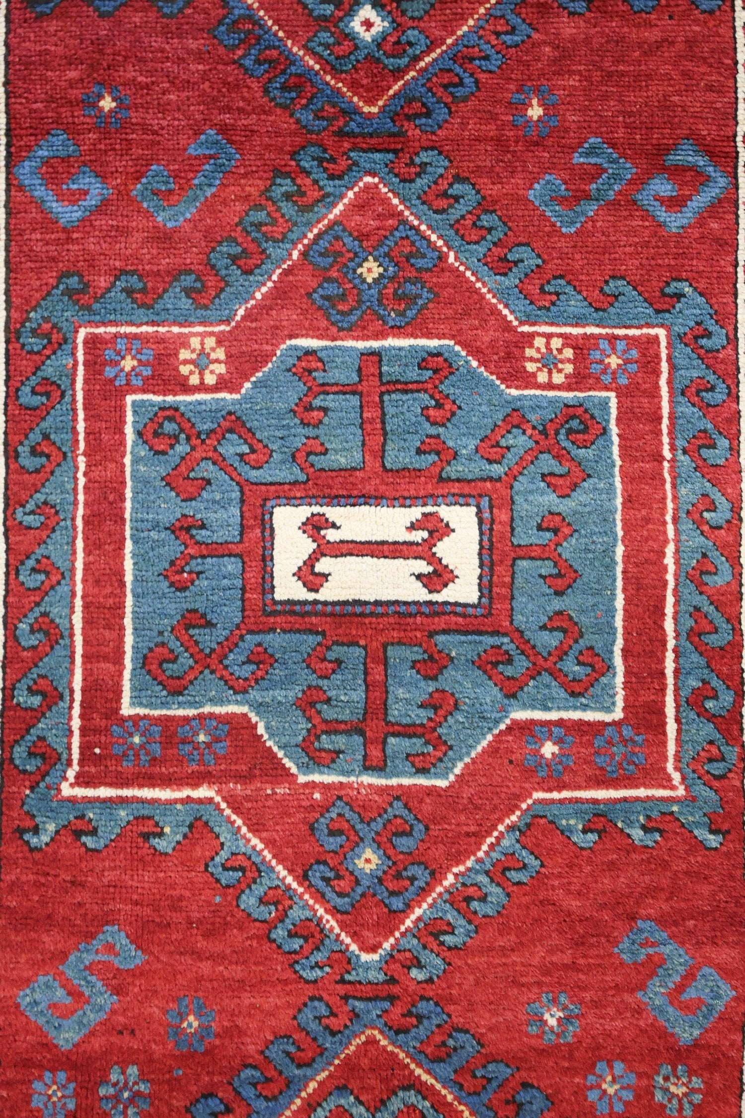 Antique Kazak Handwoven Tribal Rug, J75089