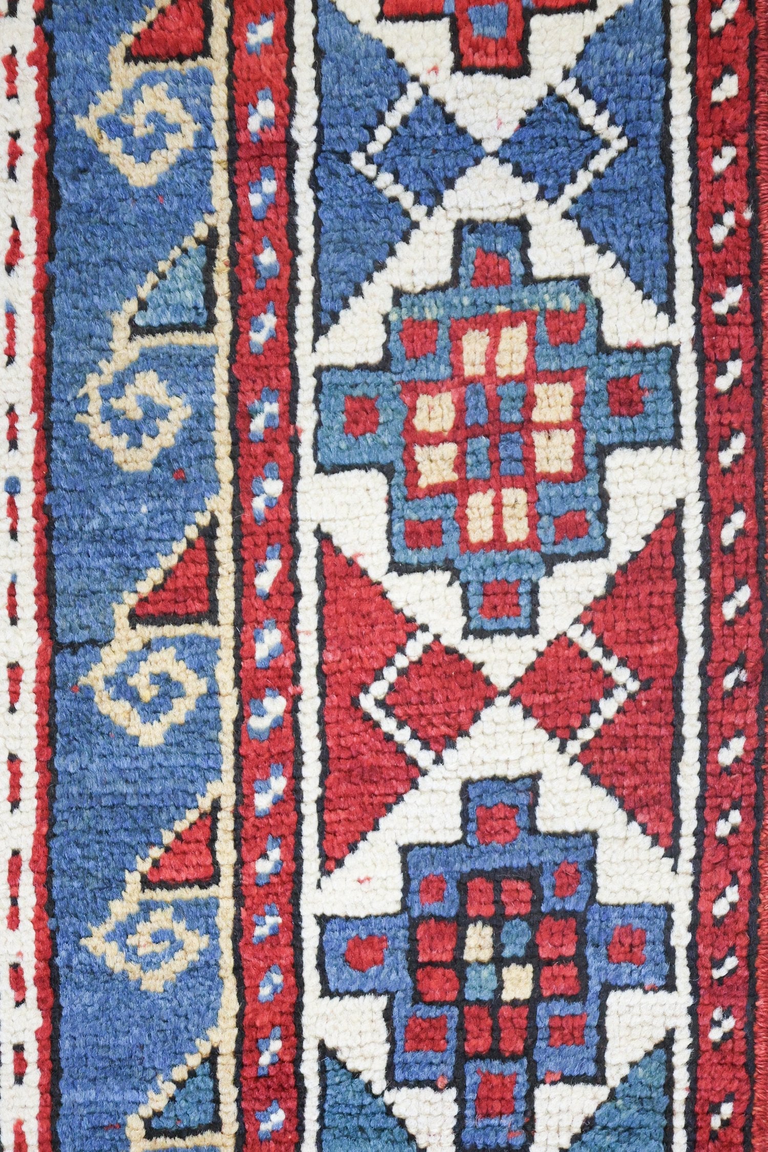 Antique Kazak Handwoven Tribal Rug, J75089