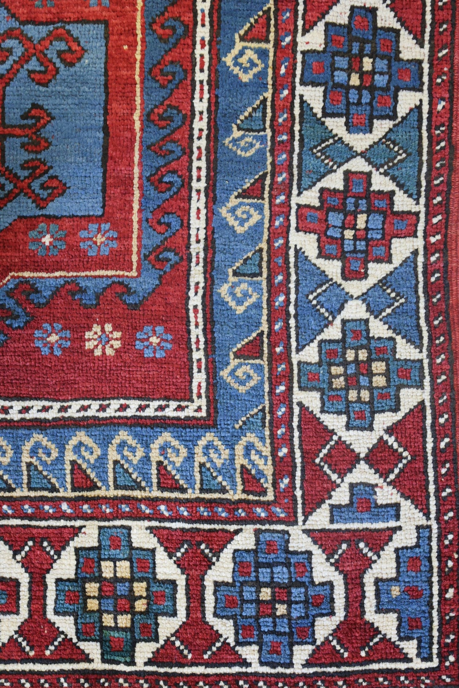 Antique Kazak Handwoven Tribal Rug, J75089