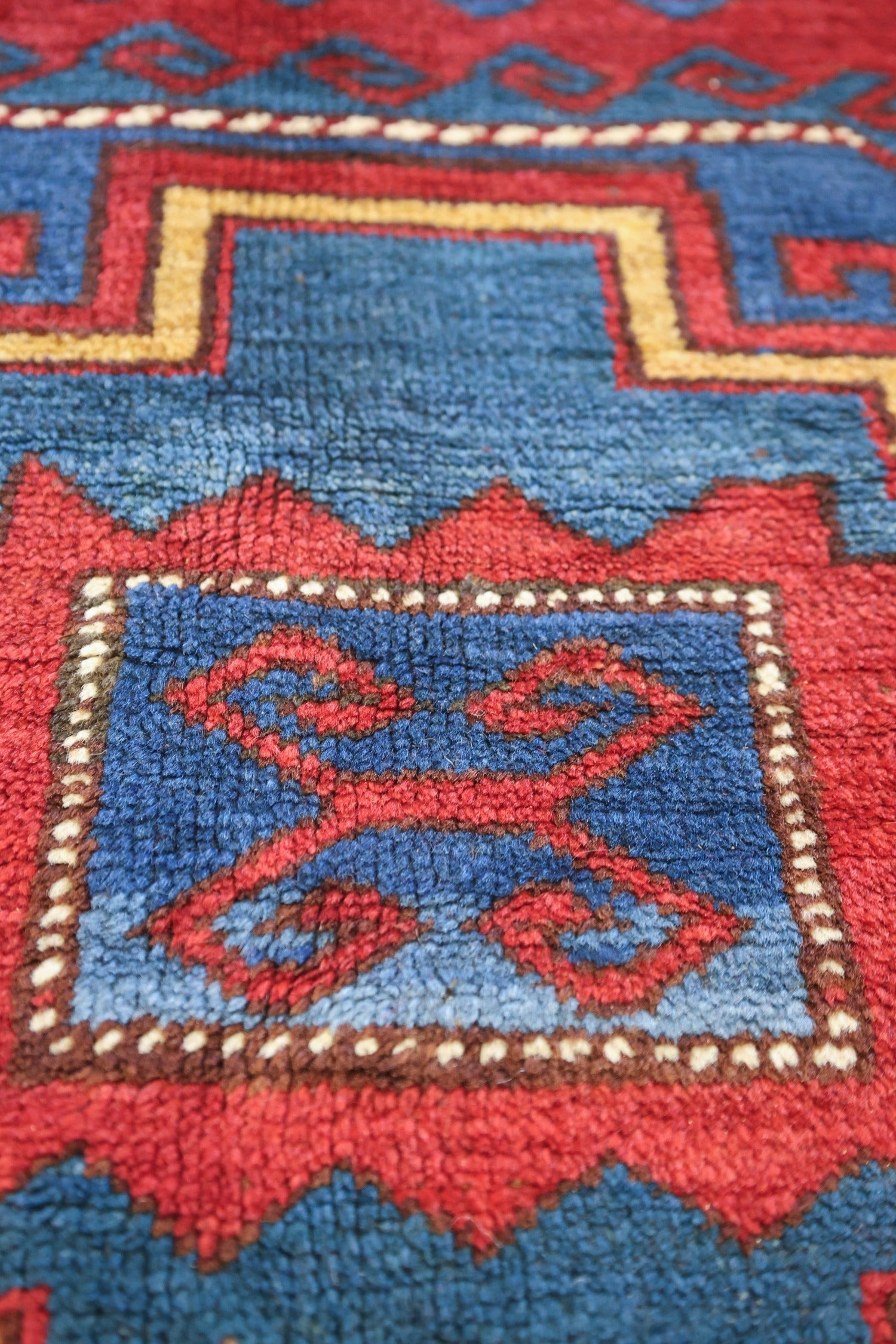 Antique Kazak Handwoven Tribal Rug, J75090