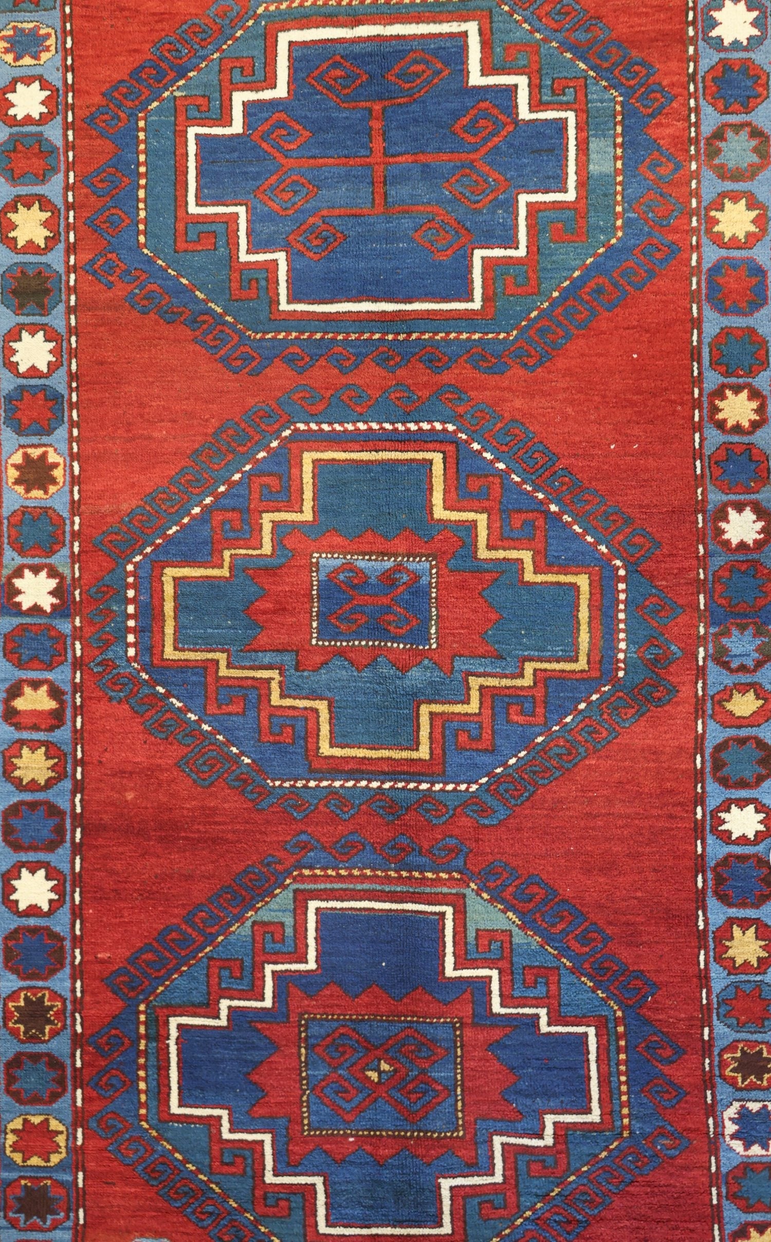 Antique Kazak Handwoven Tribal Rug, J75090