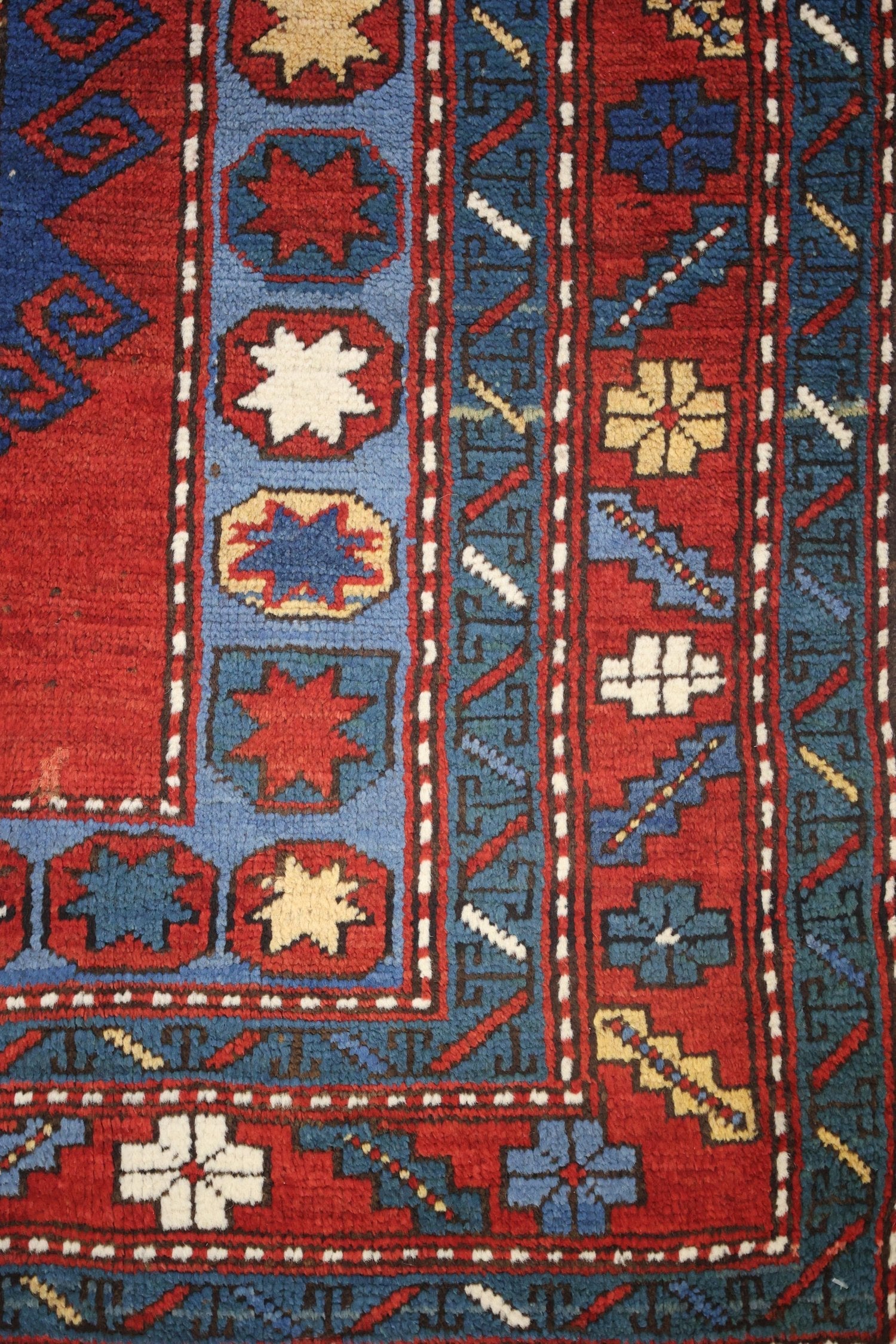 Antique Kazak Handwoven Tribal Rug, J75090