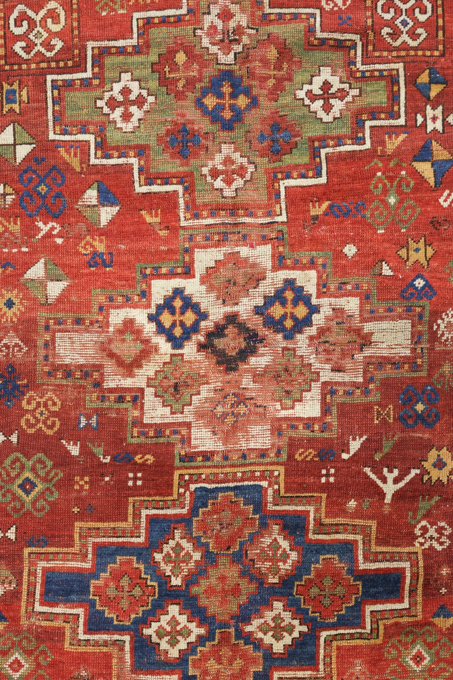 Vintage Kazak Handwoven Tribal Rug, J75417