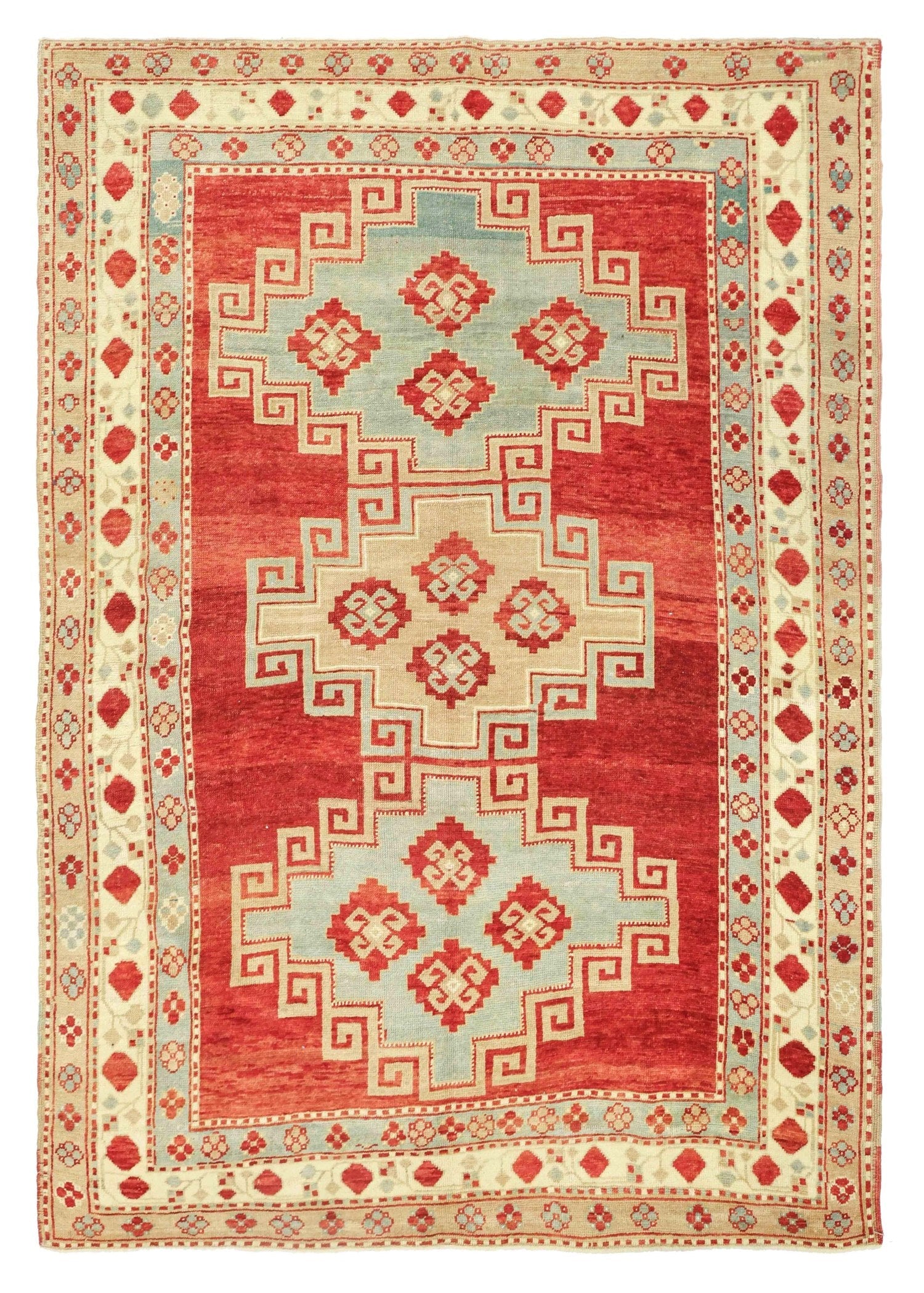 Vintage Kazak Handwoven Tribal Rug