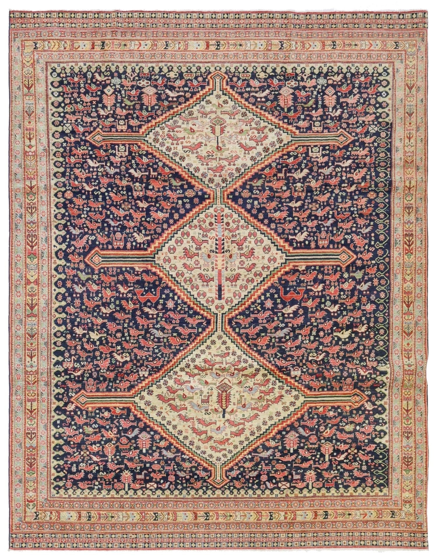 Khamseh Handwoven Tribal Rug