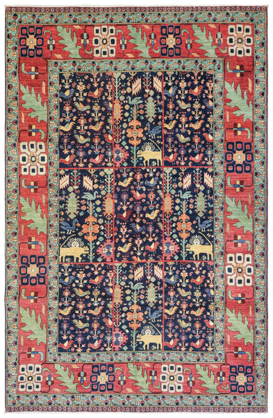 Khamseh Handwoven Tribal Rug