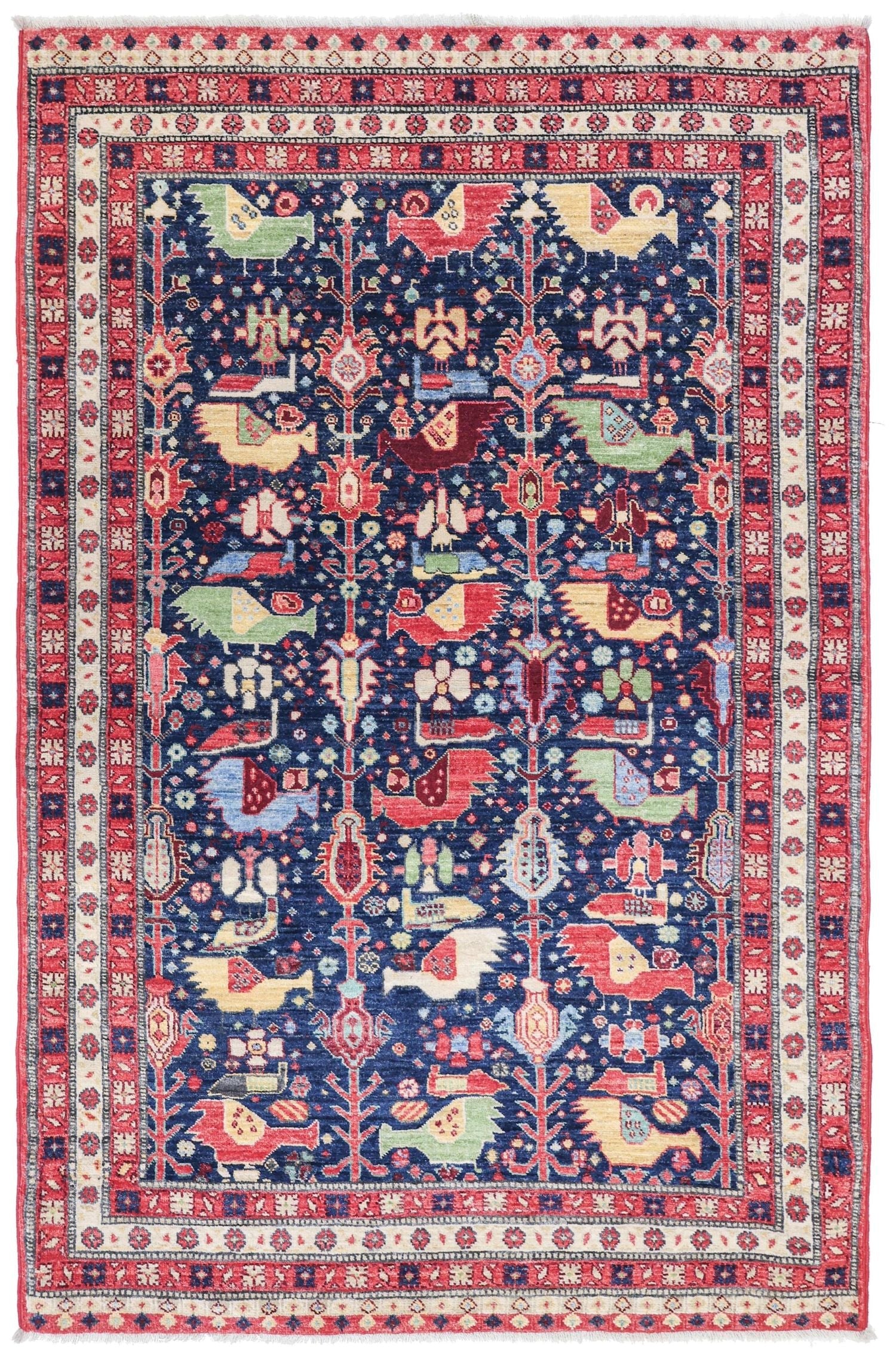 Khamseh Handwoven Tribal Rug