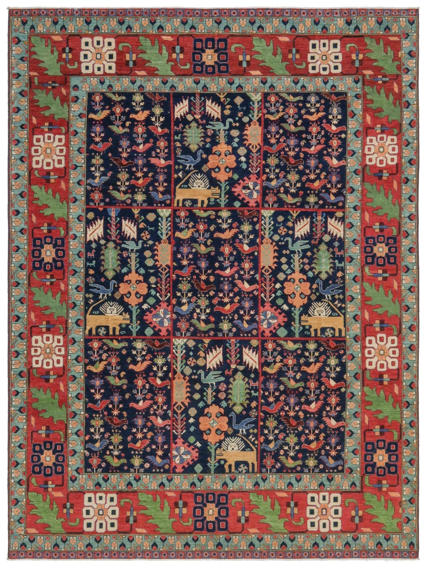 Khamseh Handwoven Tribal Rug