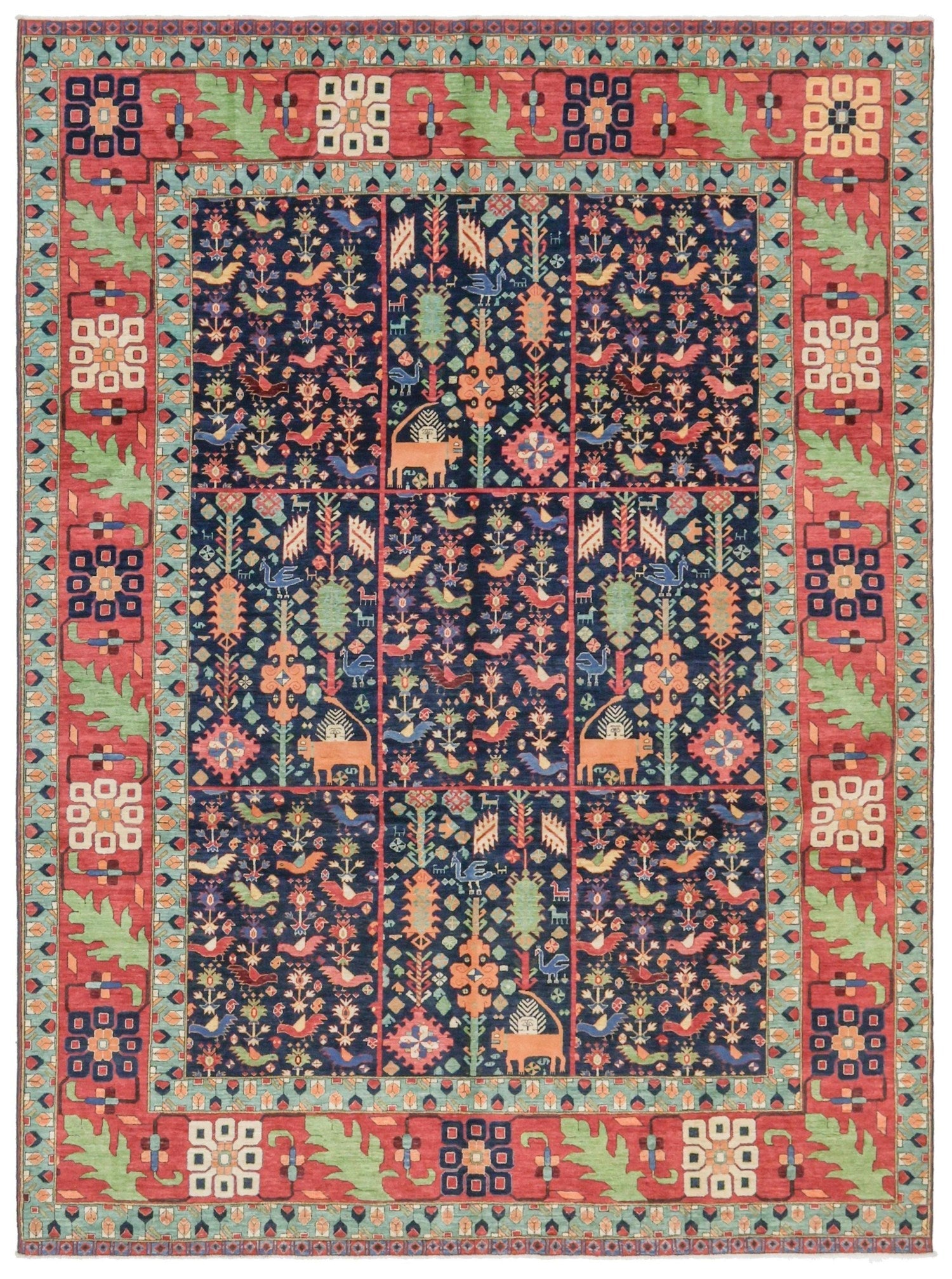 Khamseh Handwoven Tribal Rug