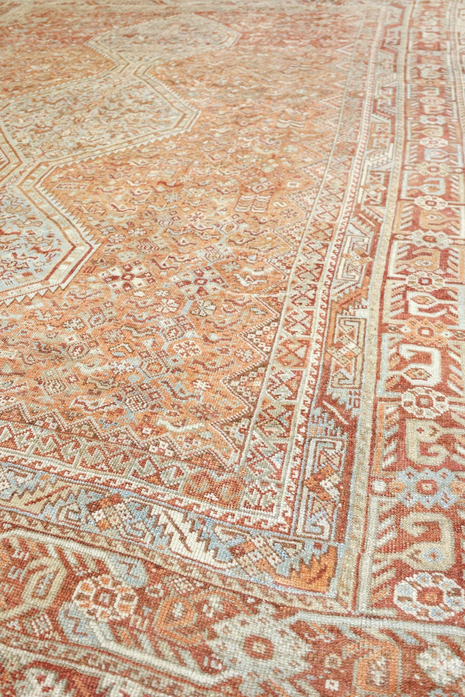 Vintage Khamseh Handwoven Tribal Rug, J75645