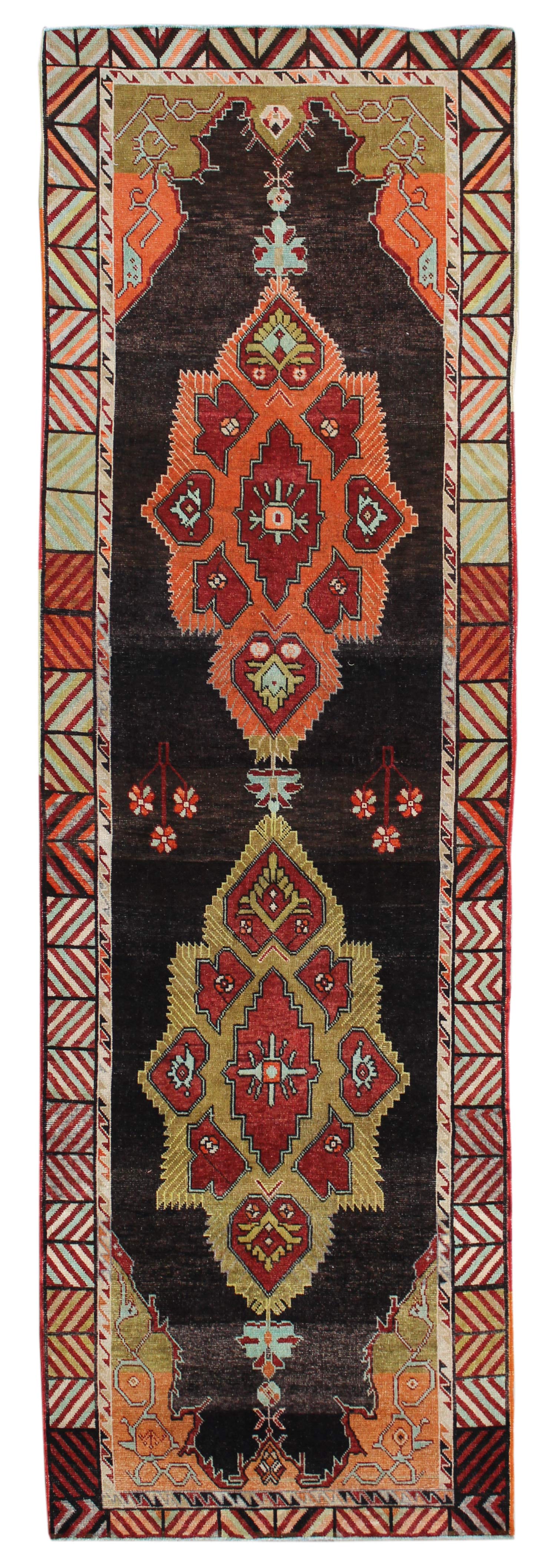 Vintage Konya Handwoven Tribal Rug