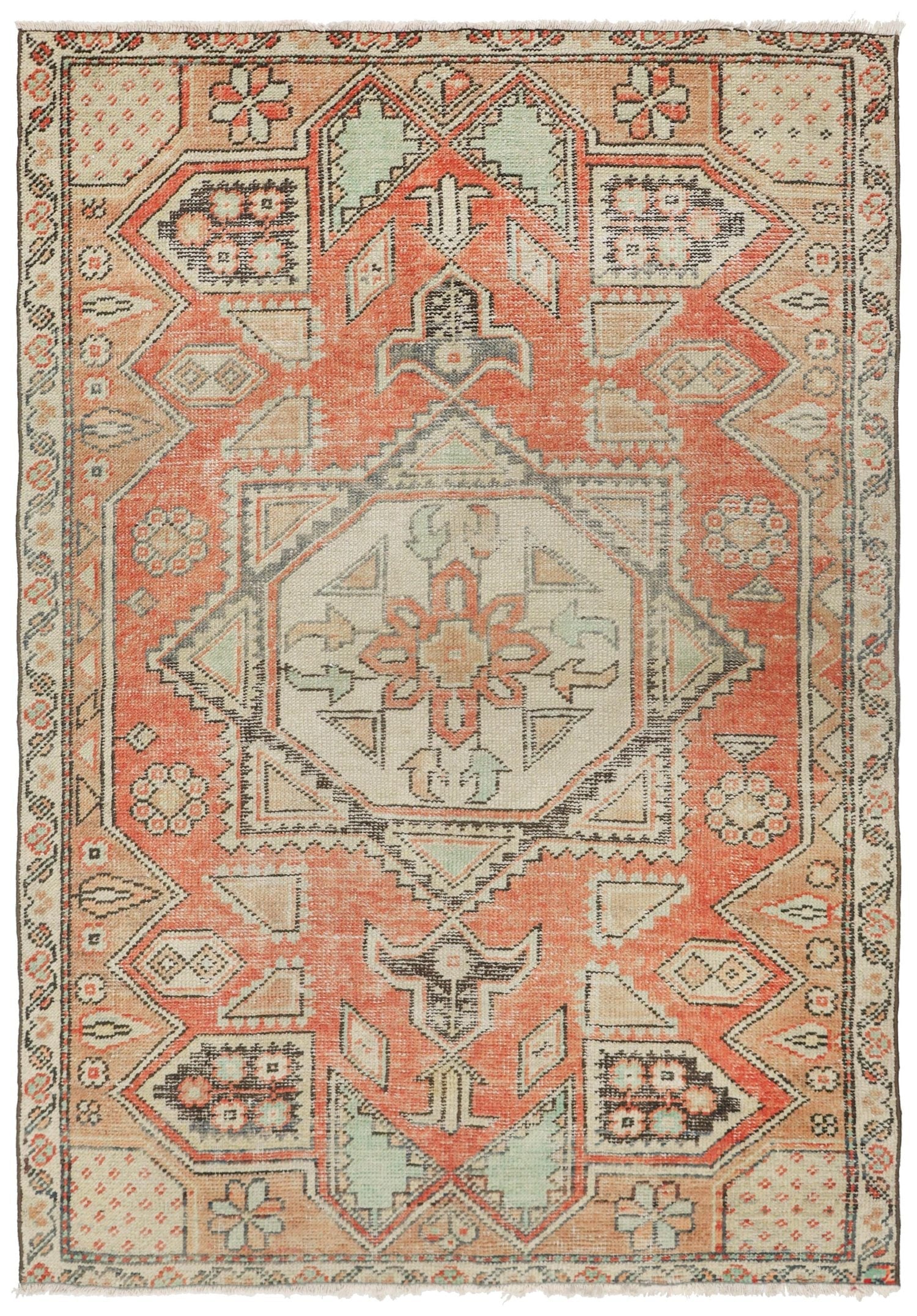 Vintage Konya Handwoven Tribal Rug