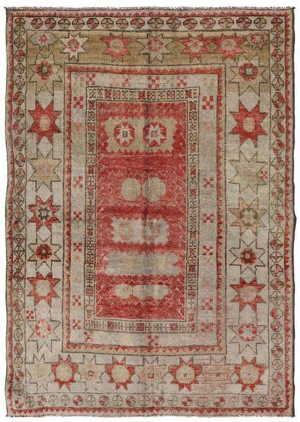 Vintage Konya Handwoven Tribal Rug