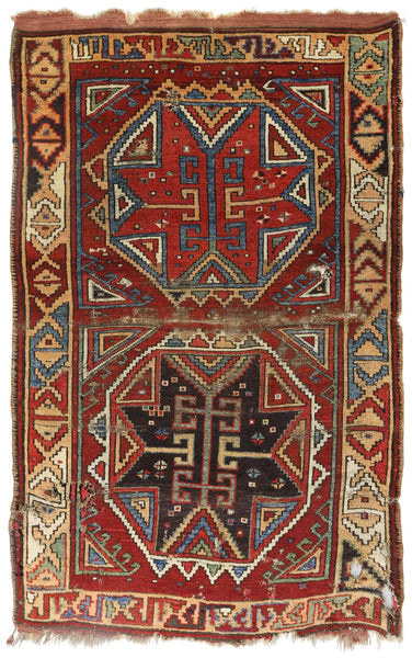 Vintage Konya Handwoven Tribal Rug