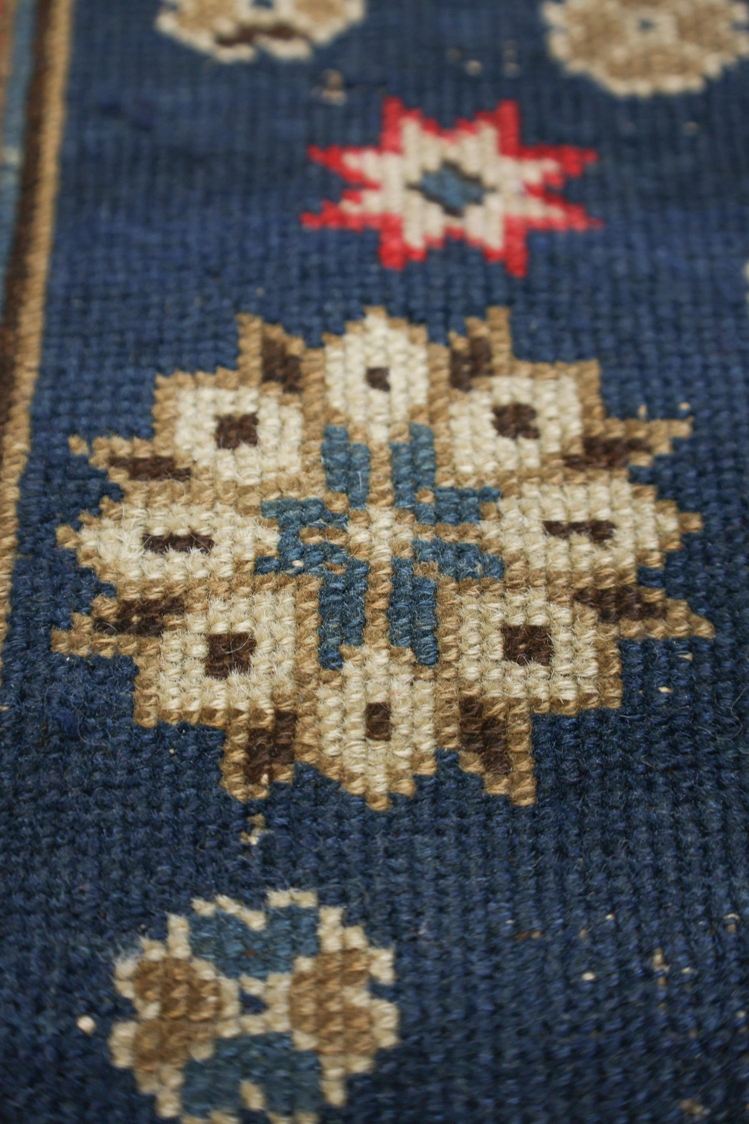 Vintage Kuba Handwoven Tribal Rug, J75413