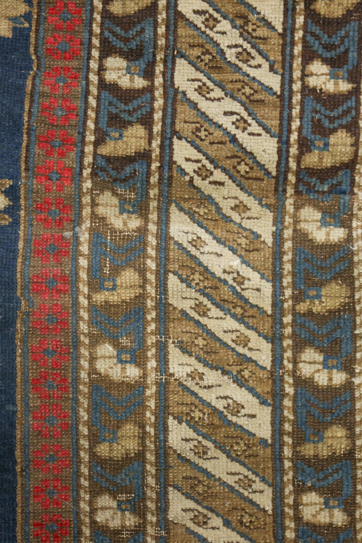 Vintage Kuba Handwoven Tribal Rug, J75413