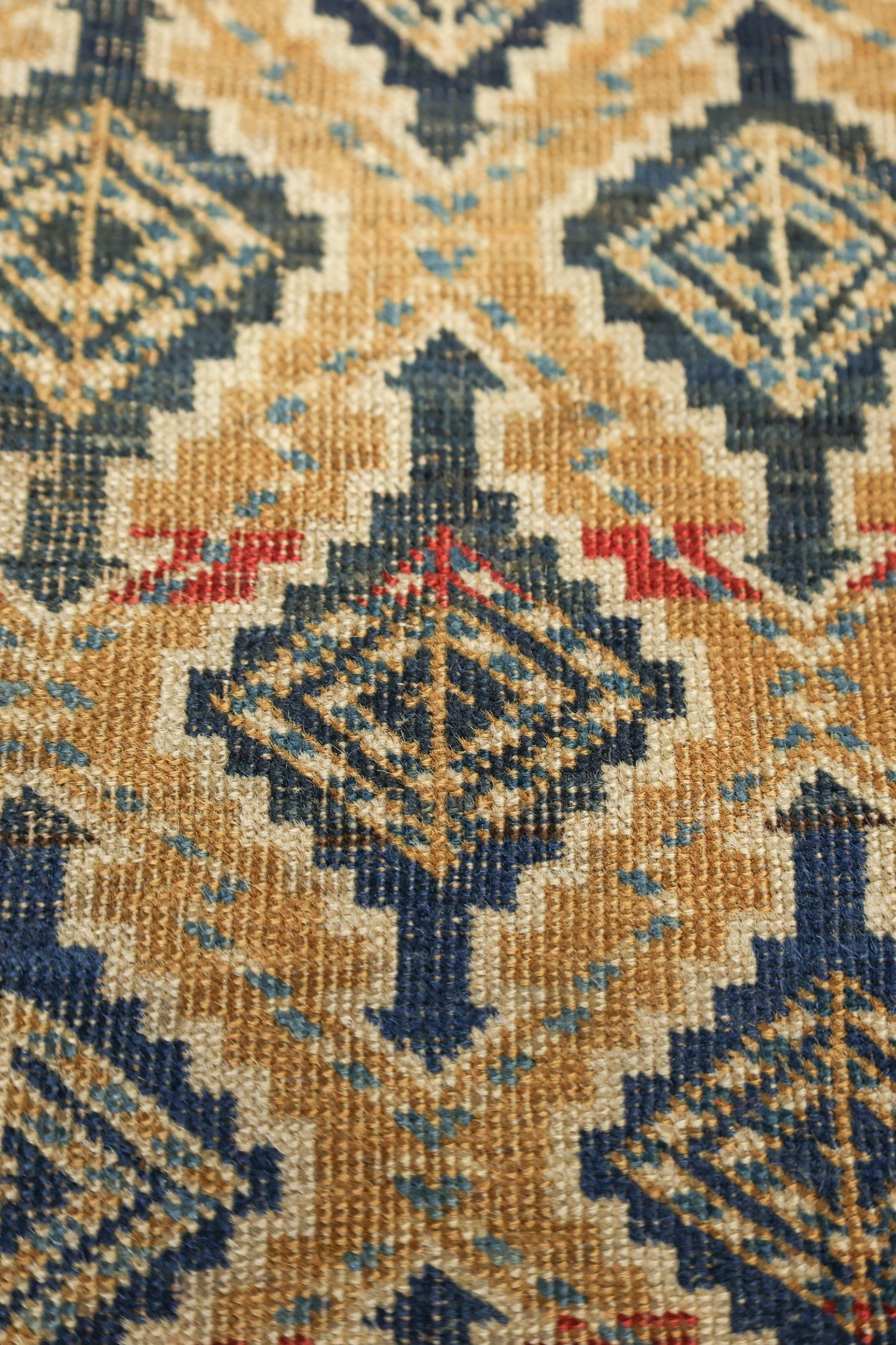 Vintage Kuba Handwoven Tribal Rug, J75913