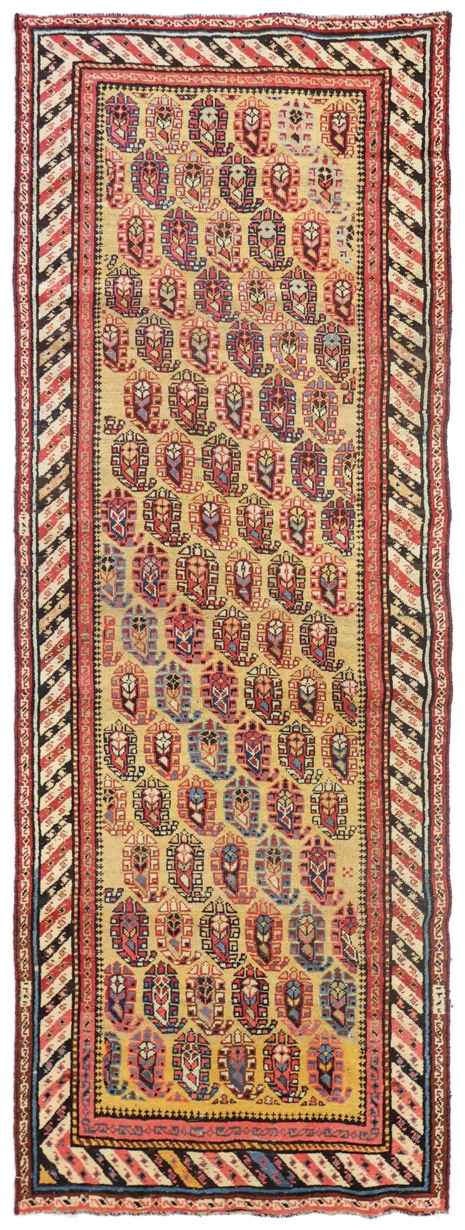 Antique Kurd Handwoven Tribal Rug