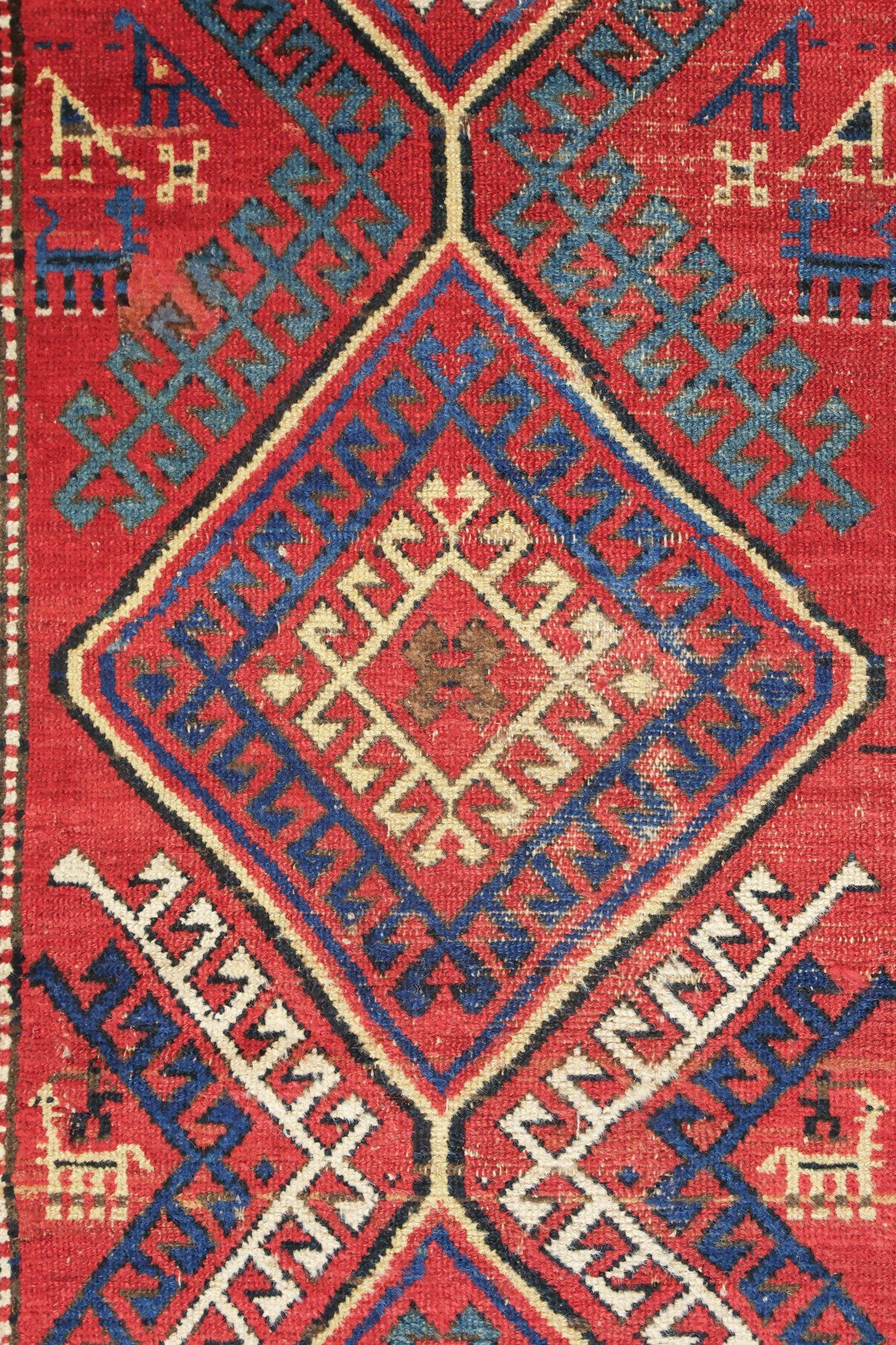 Vintage Kurd Handwoven Tribal Rug, J69204