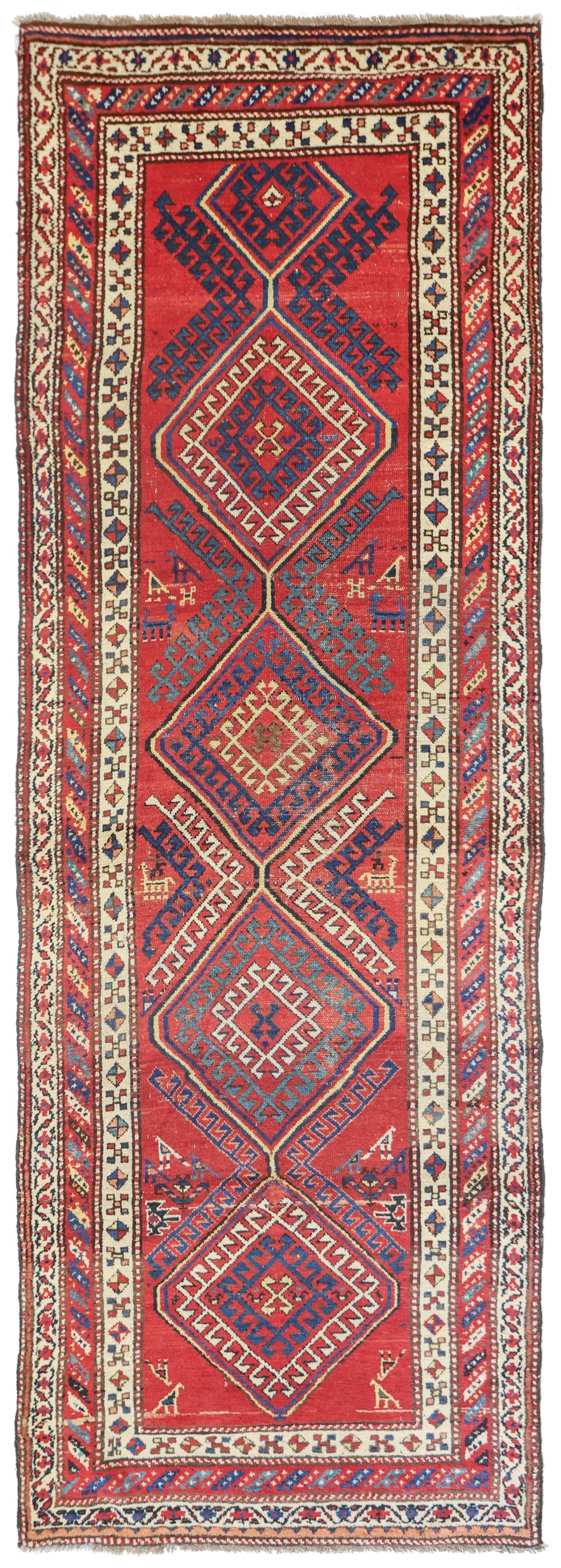 Vintage Kurd Handwoven Tribal Rug