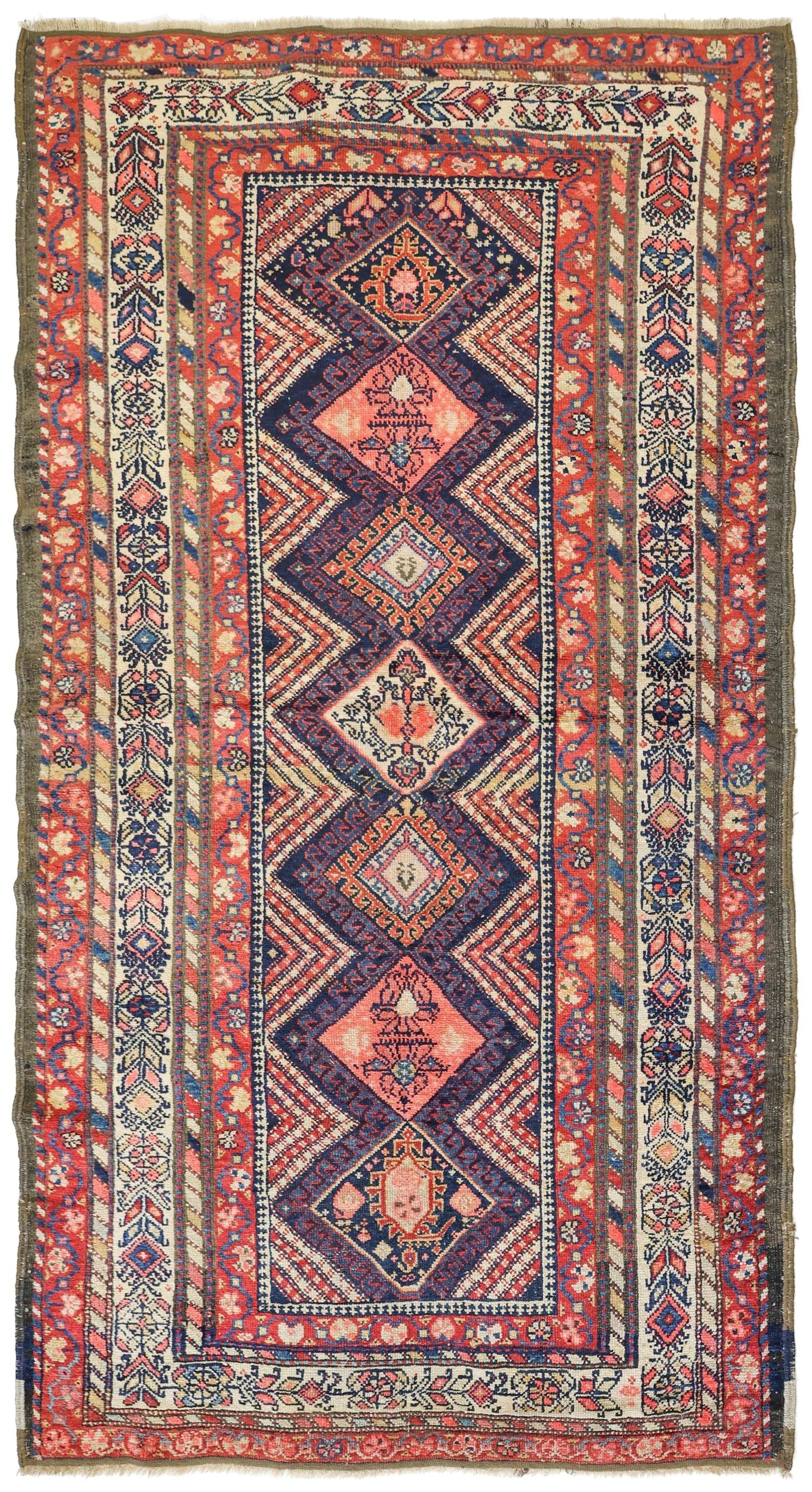 Antique Kurd Handwoven Tribal Rug