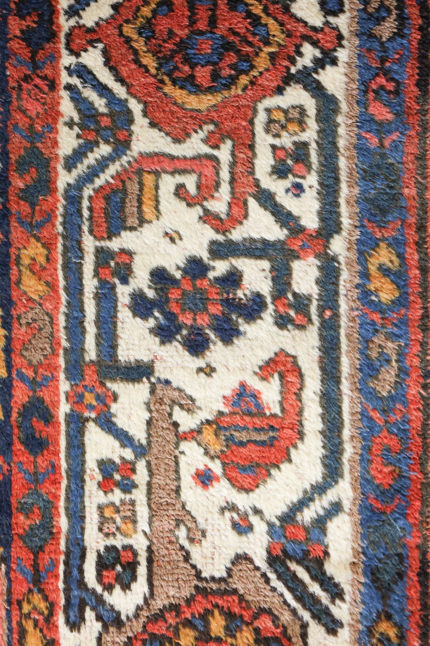 Vintage Kurd Handwoven Tribal Rug, J75305