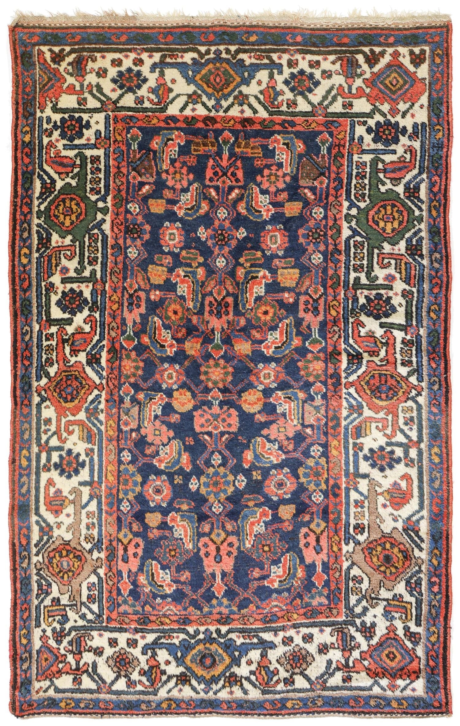 Vintage Kurd Handwoven Tribal Rug