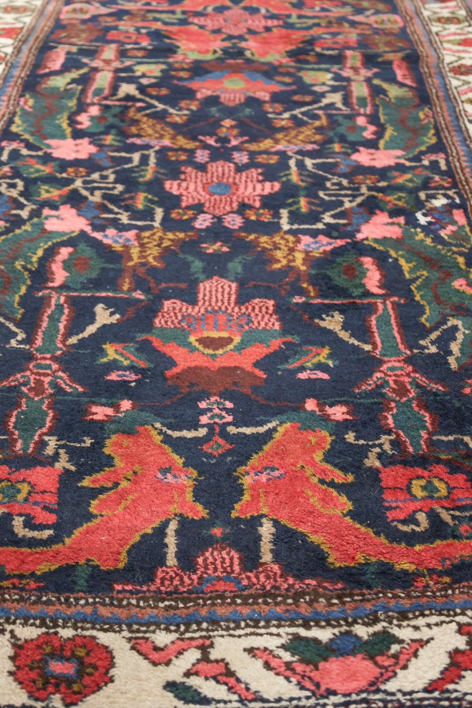 Antique Kurd Bijar Handwoven Tribal Rug, J76480