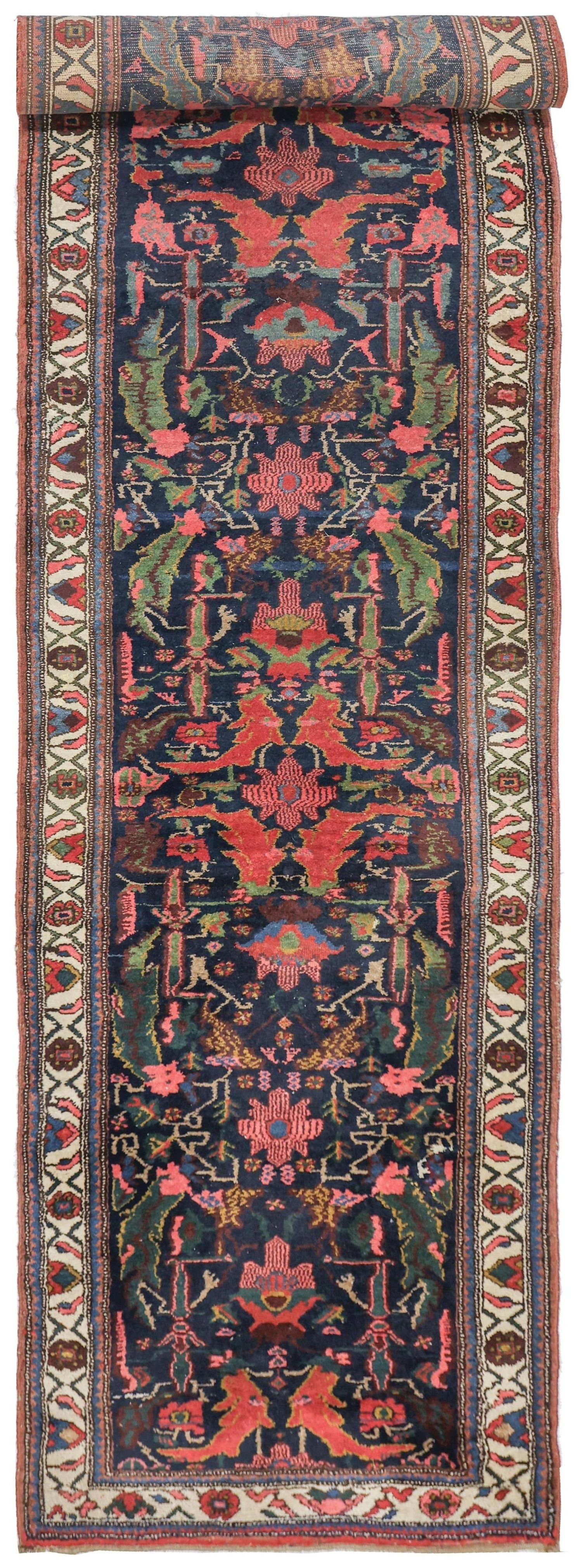 Antique Kurd Bijar Handwoven Tribal Rug