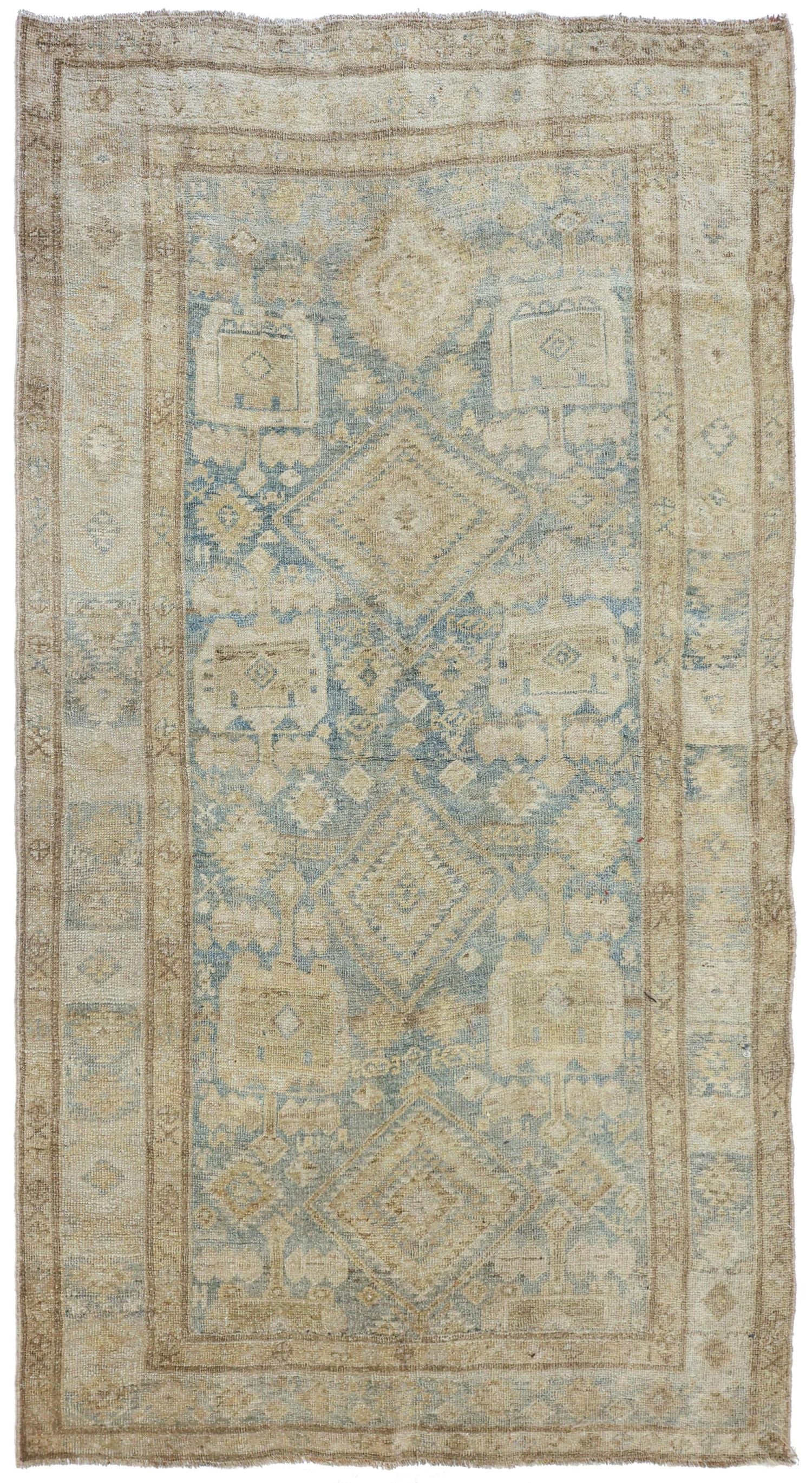 Vintage Kurd Bijar Handwoven Tribal Rug