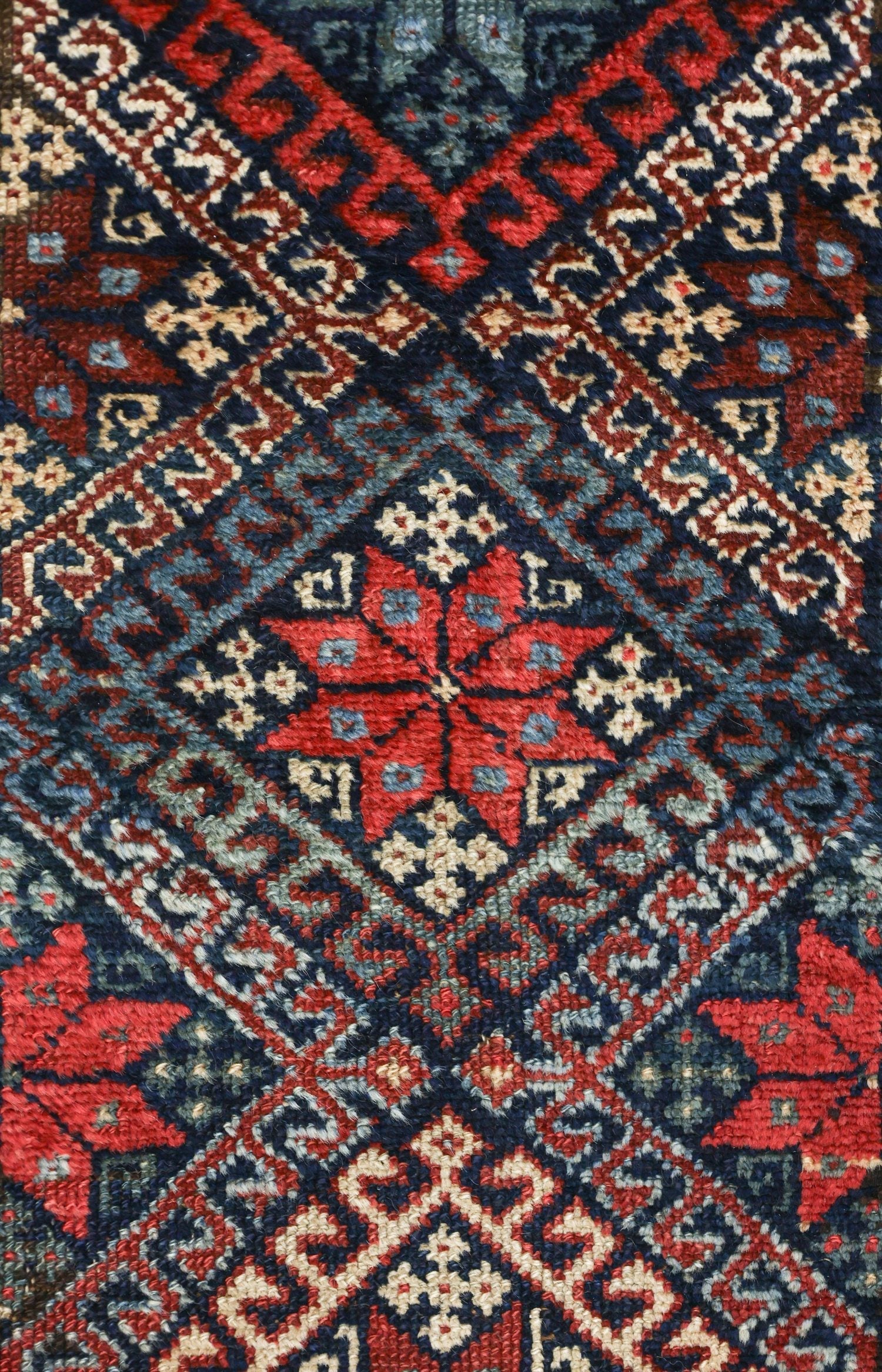 Vintage Kurdish Handwoven Tribal Rug, J75903