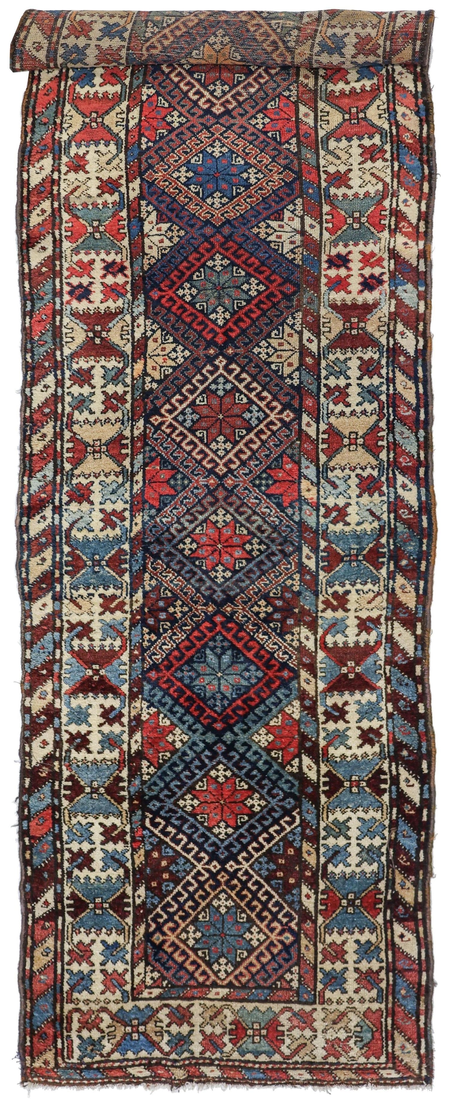 Vintage Kurdish Handwoven Tribal Rug