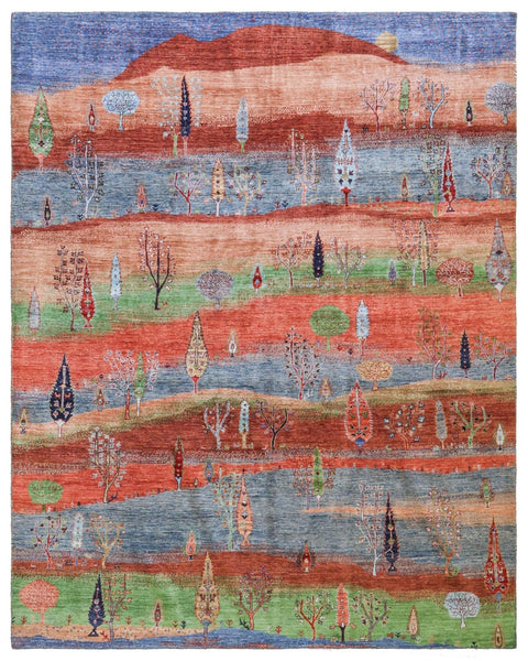 Landscape Gabbeh Handwoven Tribal Rug