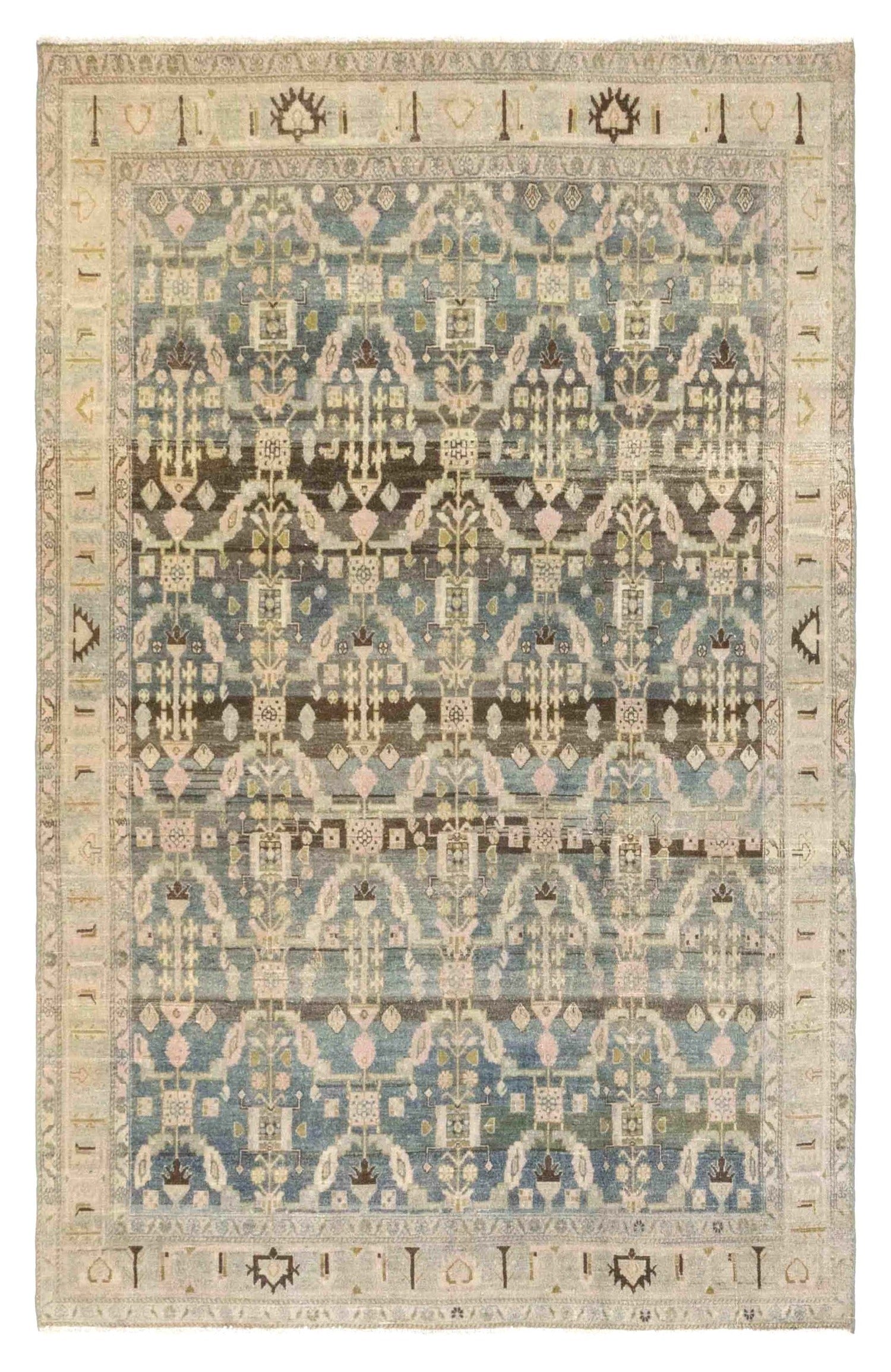 Vintage Lilihan Handwoven Tribal Rug