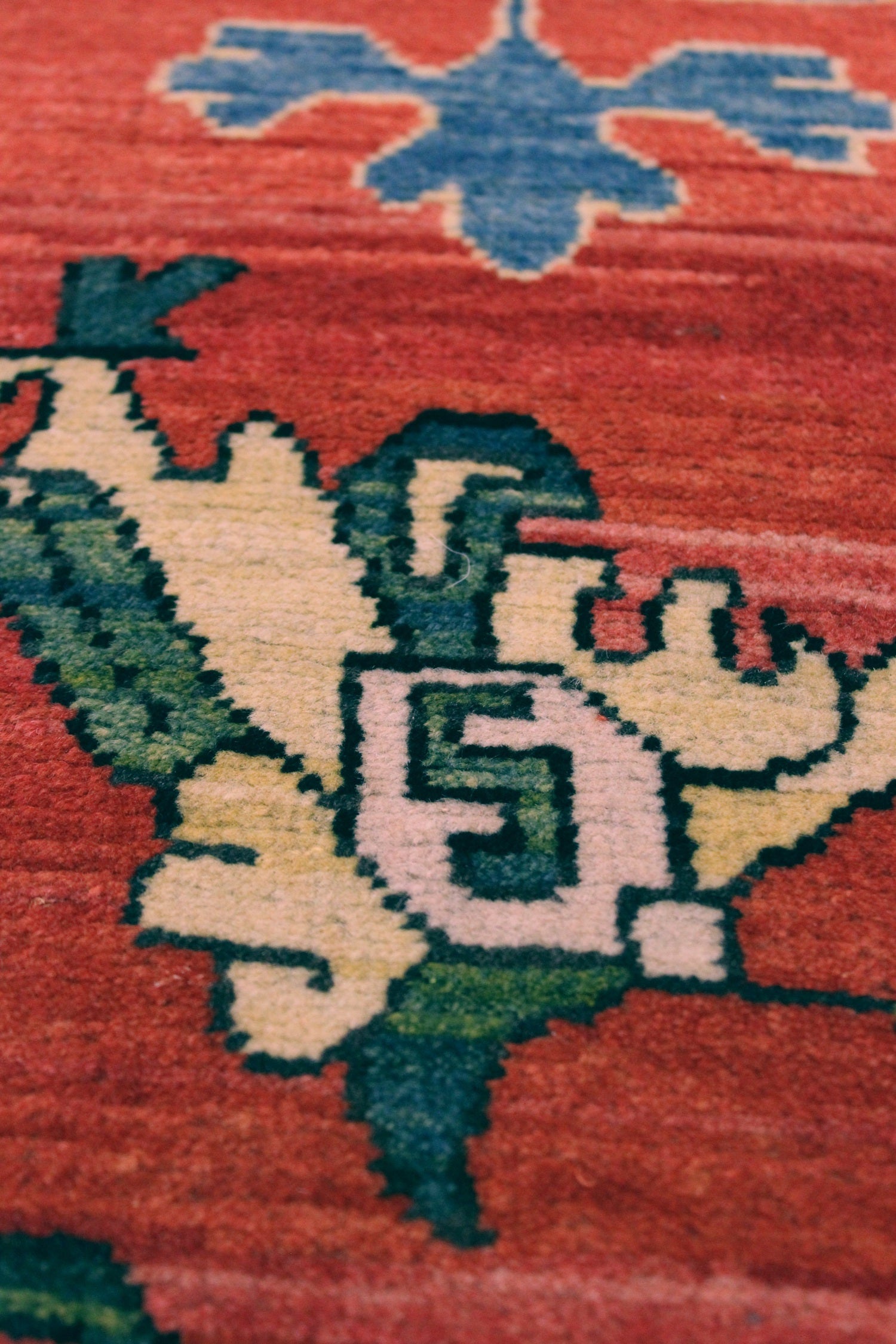 Vintage Lotto Handwoven Tribal Rug, J67509