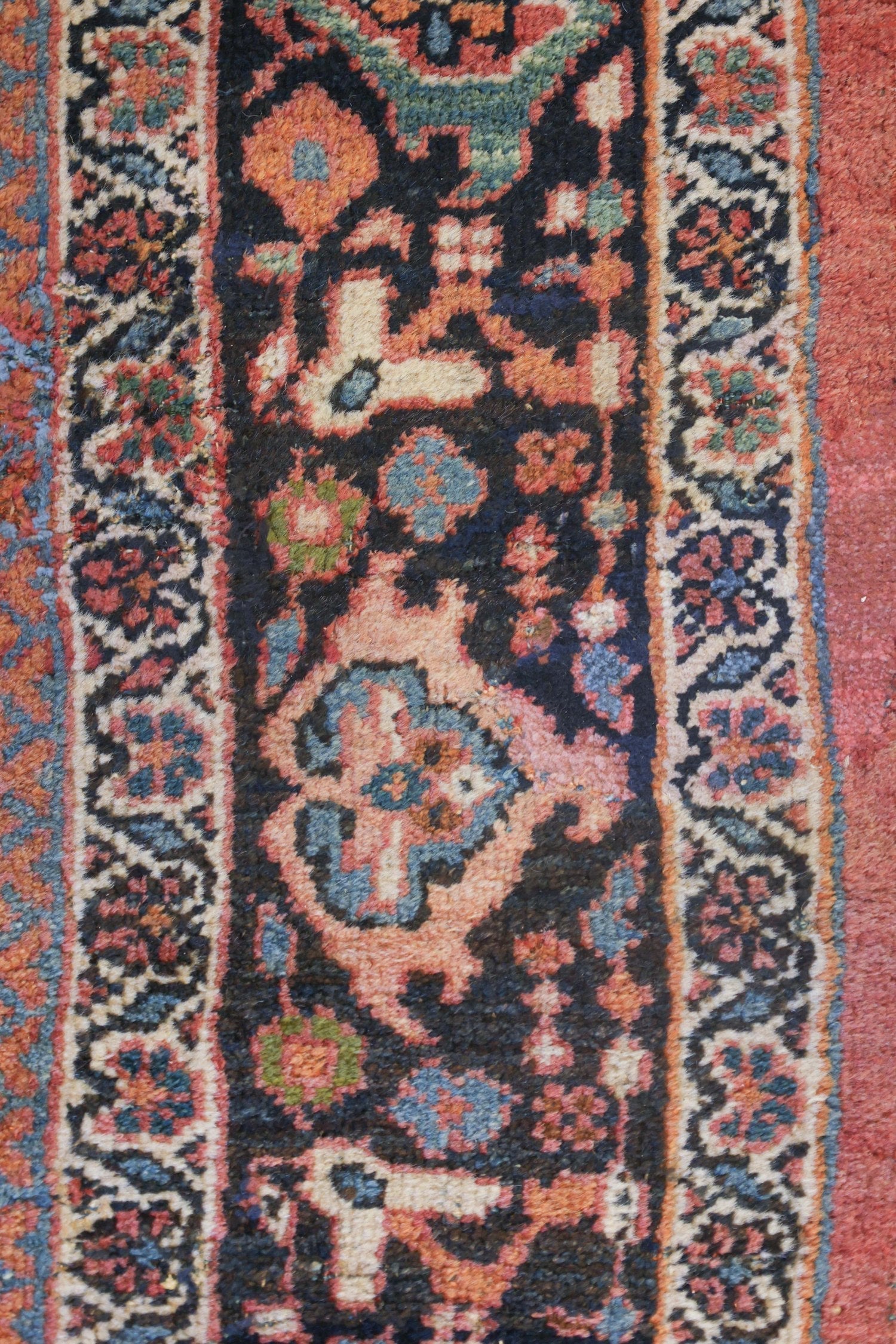 Vintage Mahal Handwoven Tribal Rug, J73971