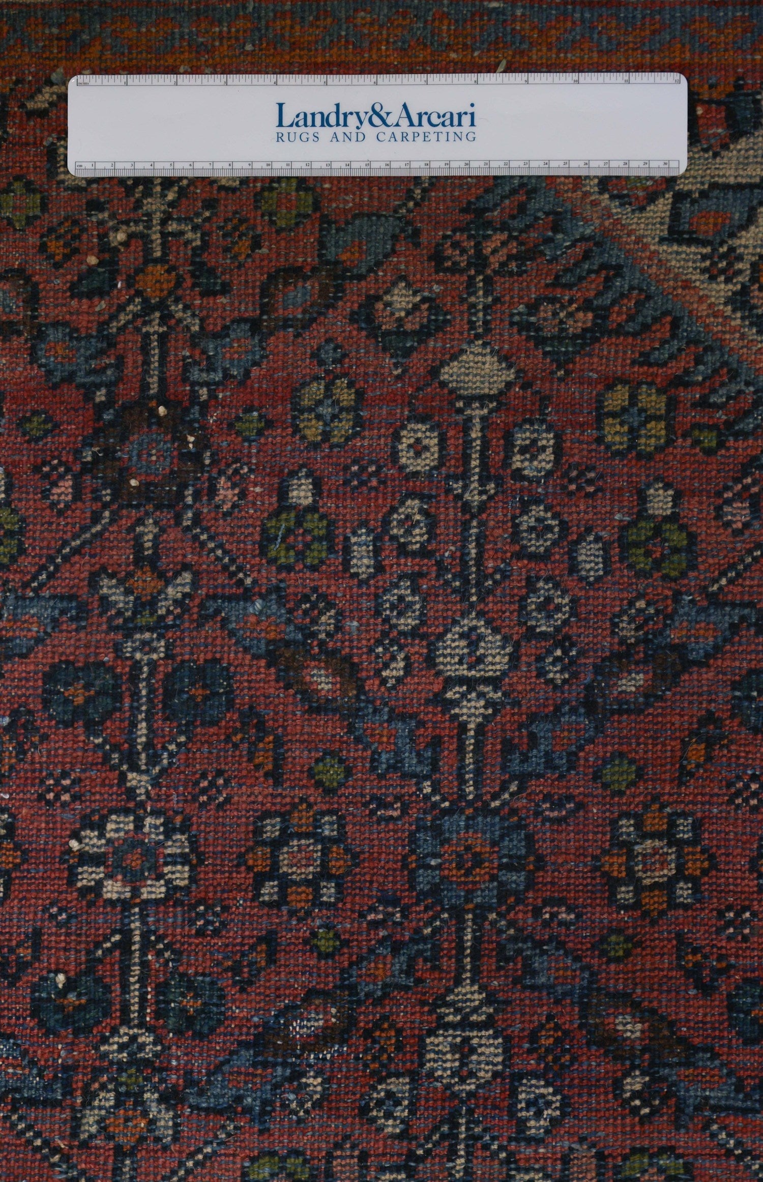 Vintage Mahal Handwoven Tribal Rug, J73971