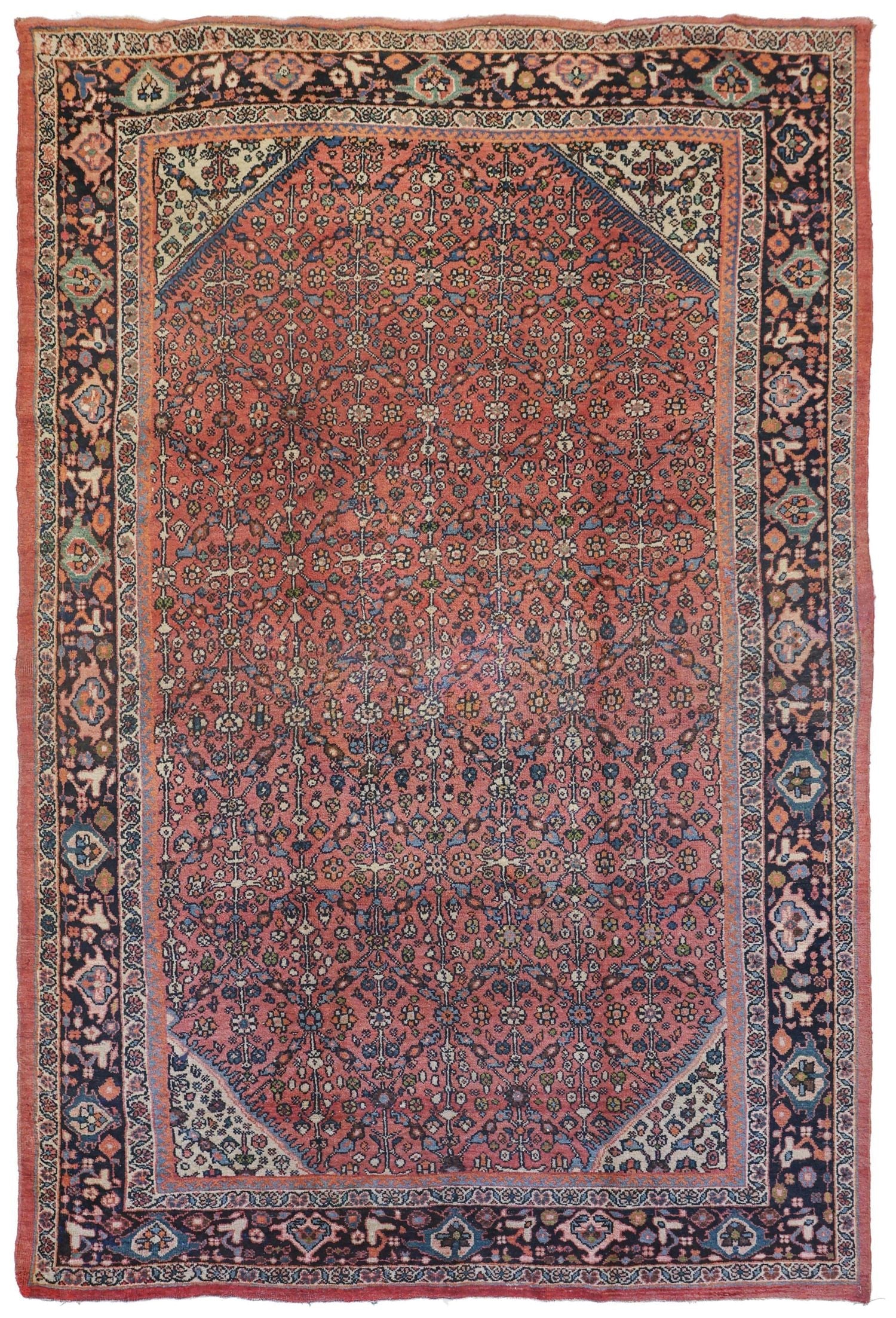 Vintage Mahal Handwoven Tribal Rug