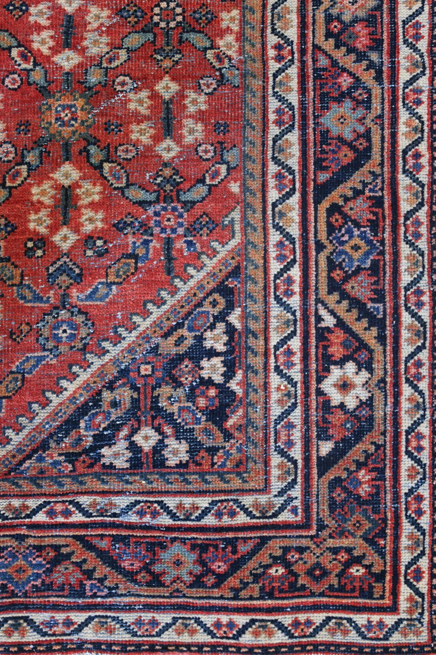 Vintage Mahal Handwoven Tribal Rug, J69278