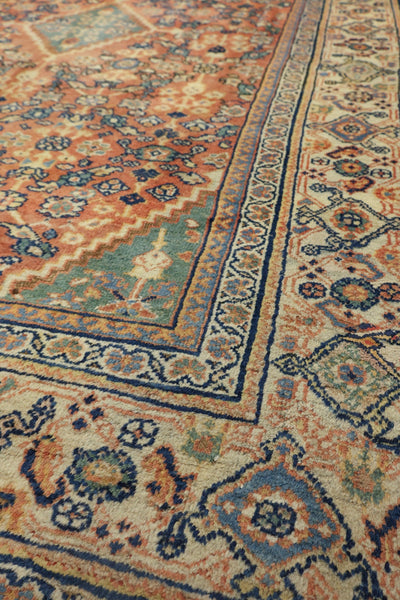 Antique Mahal Handwoven Tribal Rug, J78003