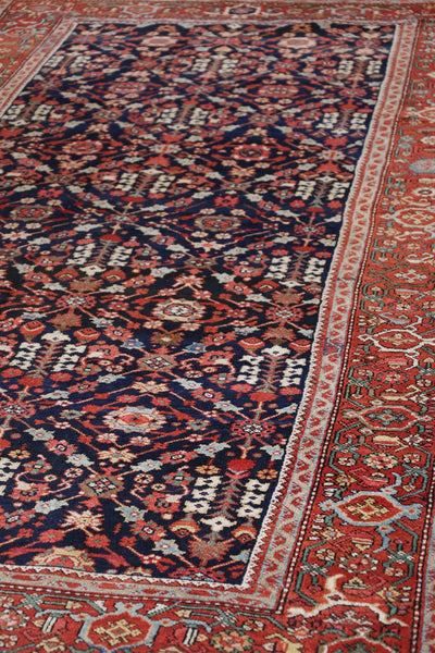Antique Mahal Handwoven Tribal Rug, J78042
