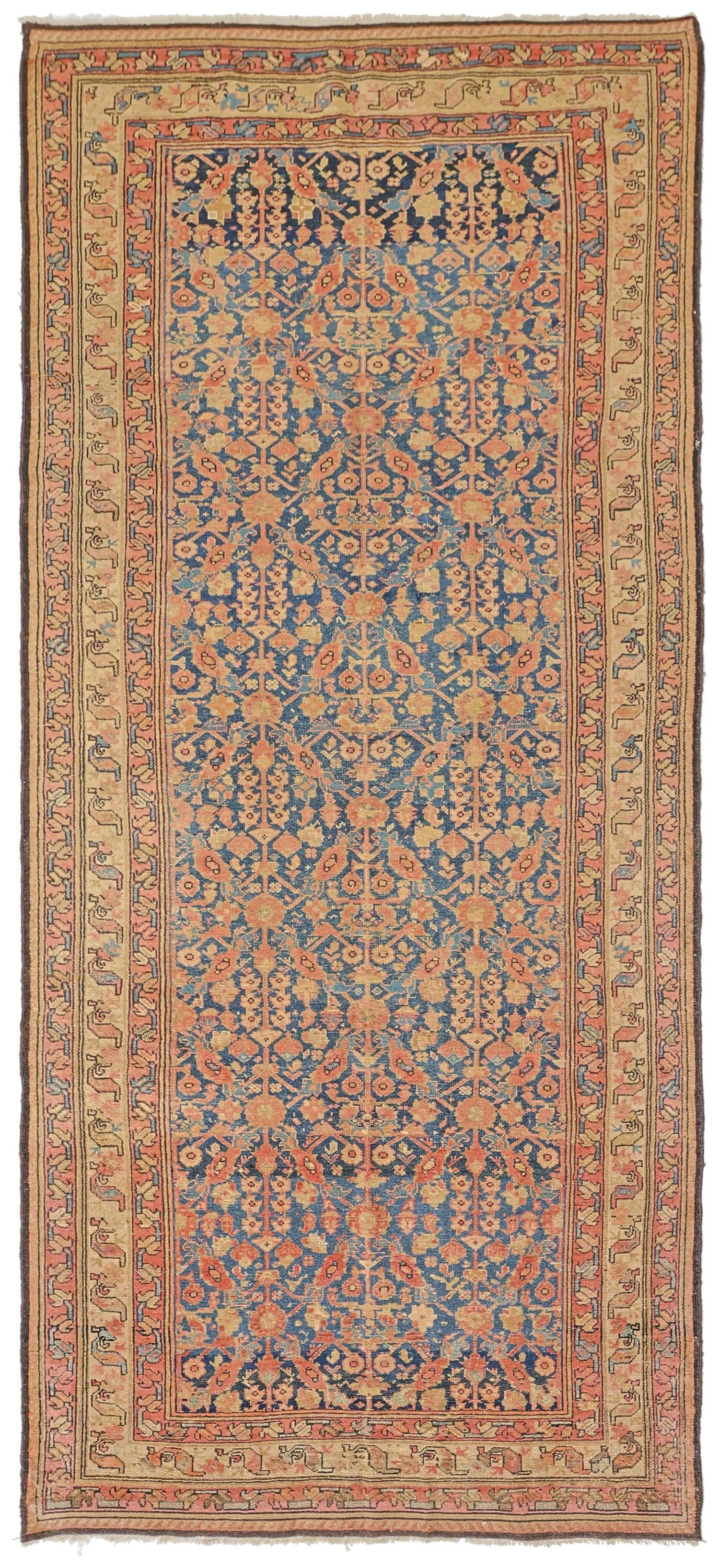 Antique Malayer Handwoven Tribal Rug