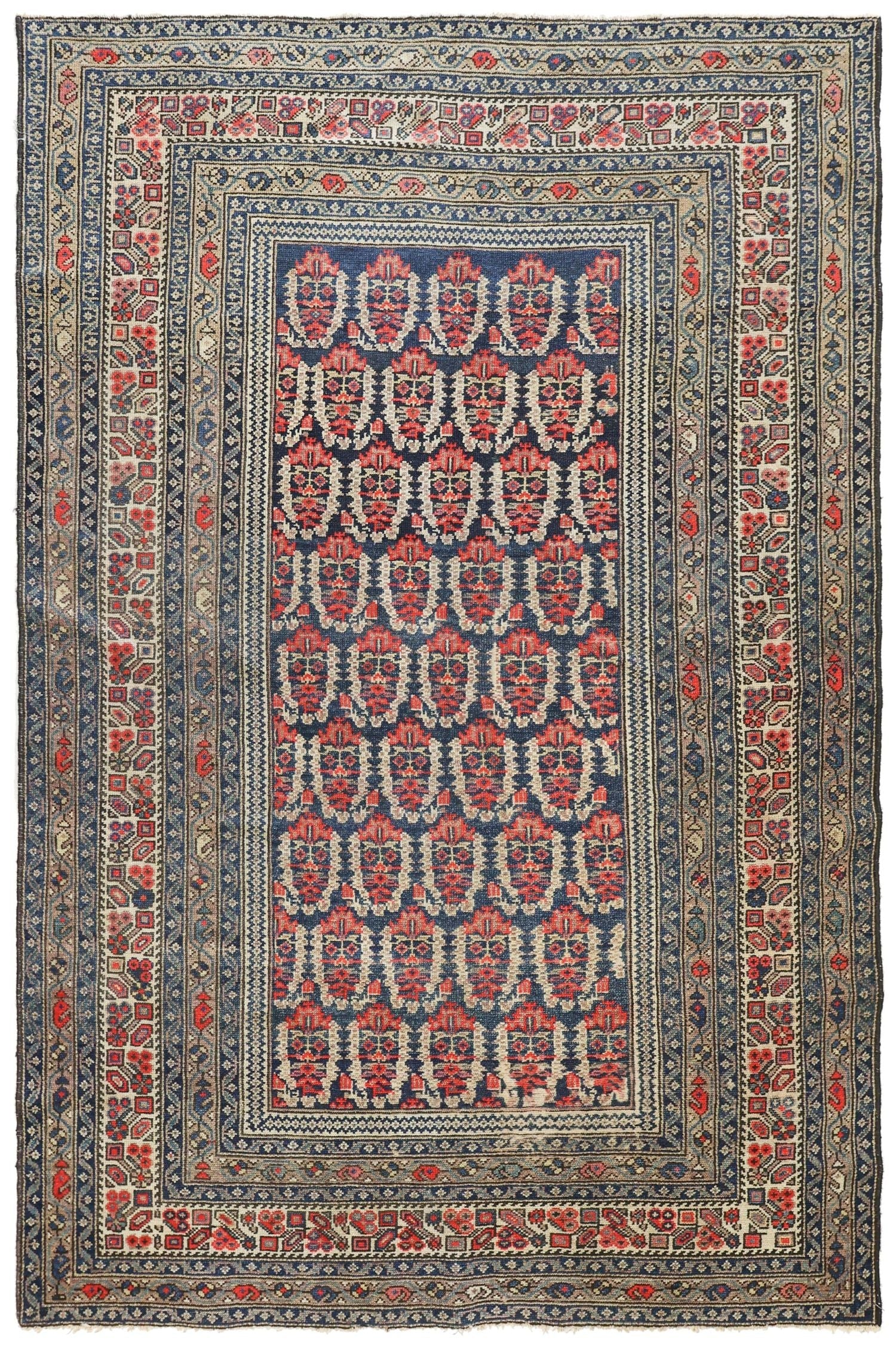 Antique Malayer Handwoven Tribal Rug