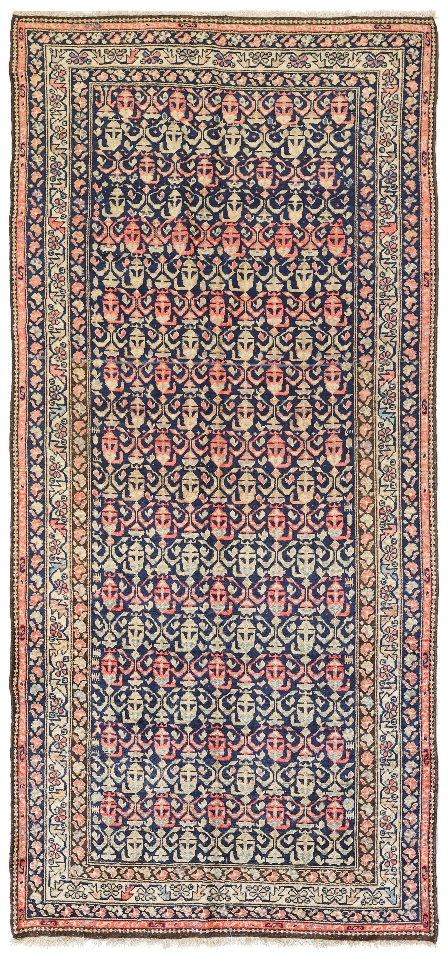 Antique Malayer Handwoven Tribal Rug