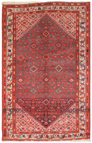 Antique Malayer Handwoven Tribal Rug