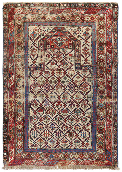 Vintage Marsali Prayer Handwoven Tribal Rug